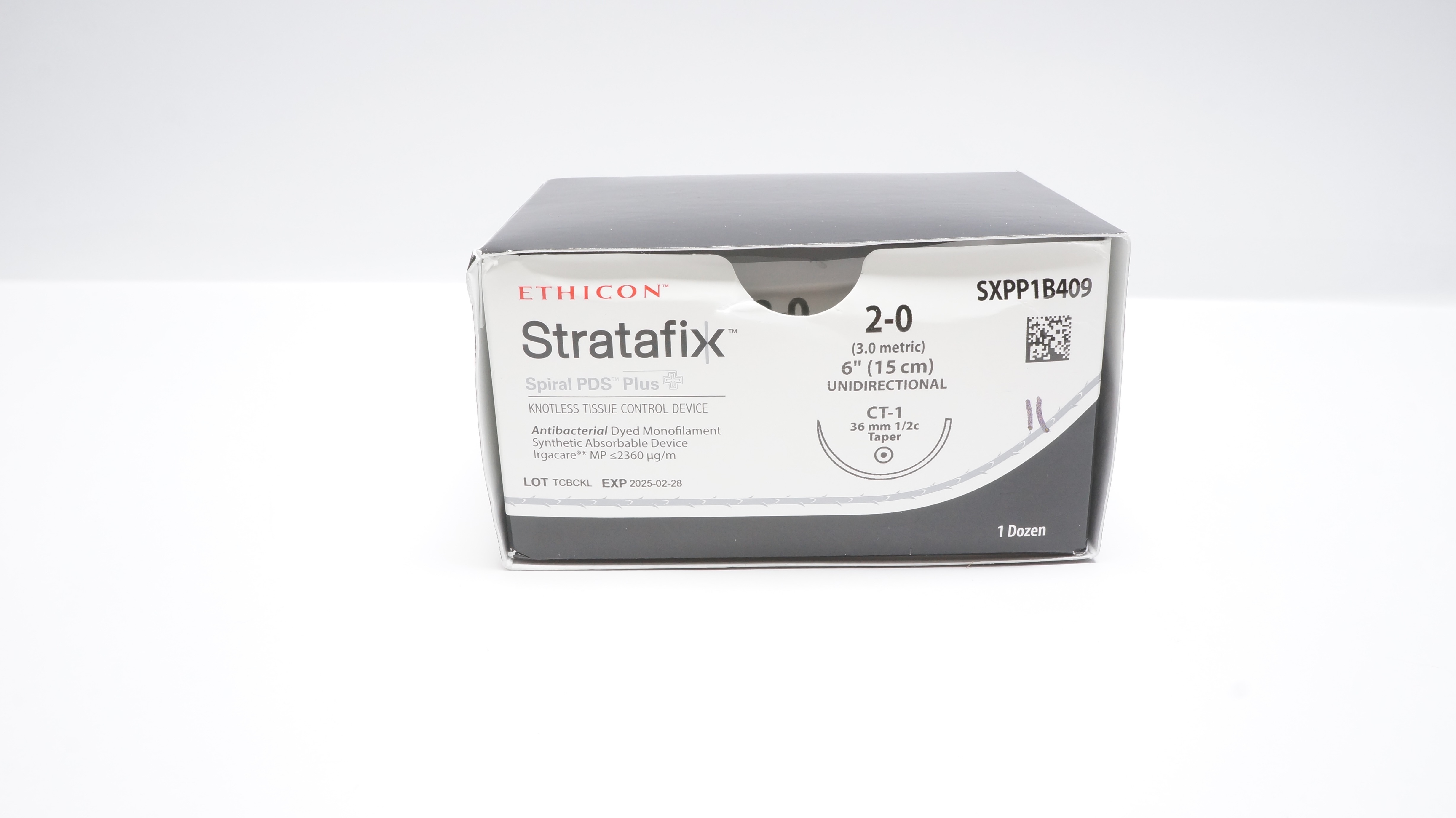 Ethicon SXPP1B409 2-0 STRATAFIX Stre CT-1 36mm 1/2c Taper 6inch - Box of 11