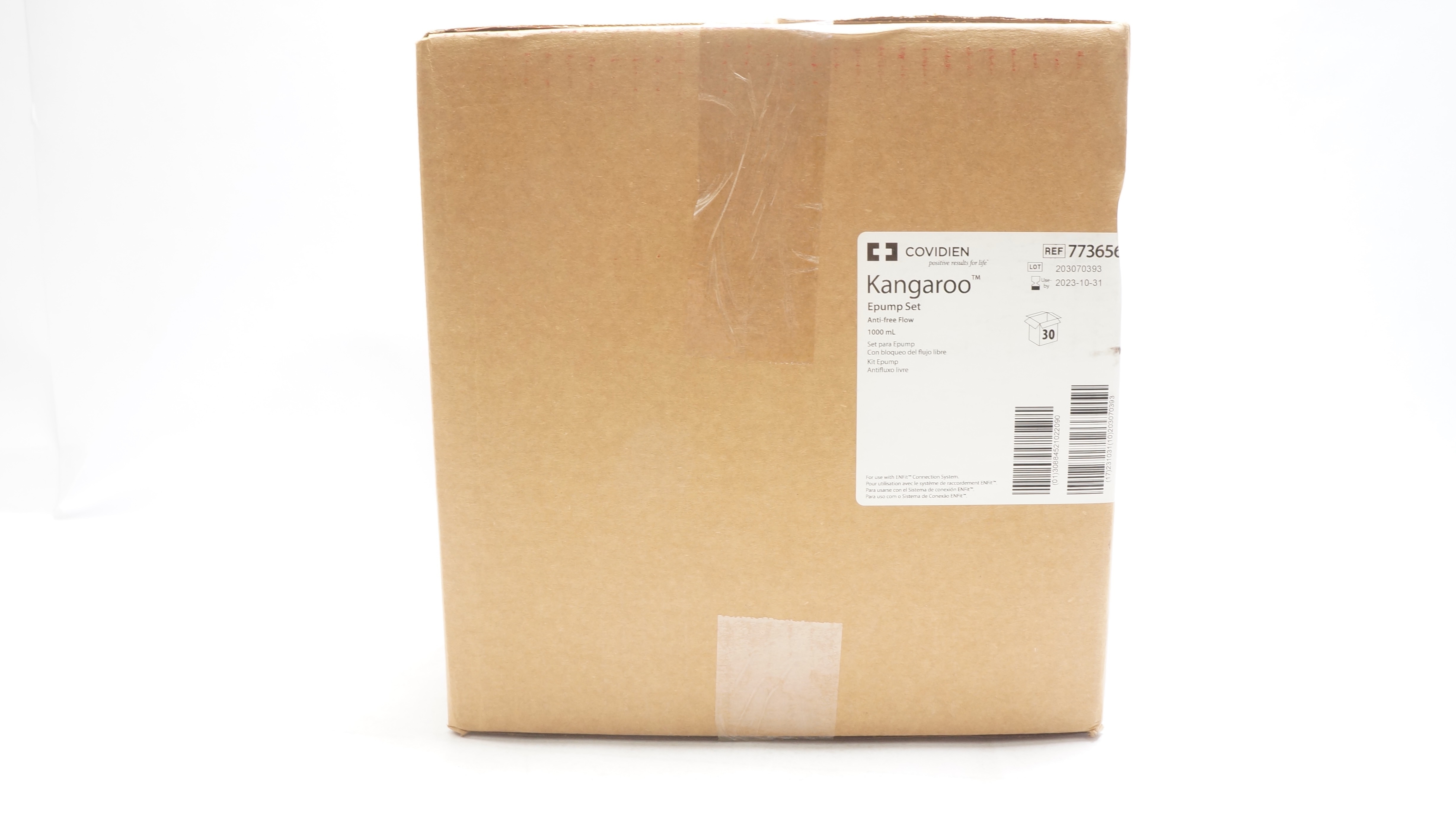 Covidien 773656 Kangaroo ePump Set Anti-free Flow 1000mL (x) - Case of 30