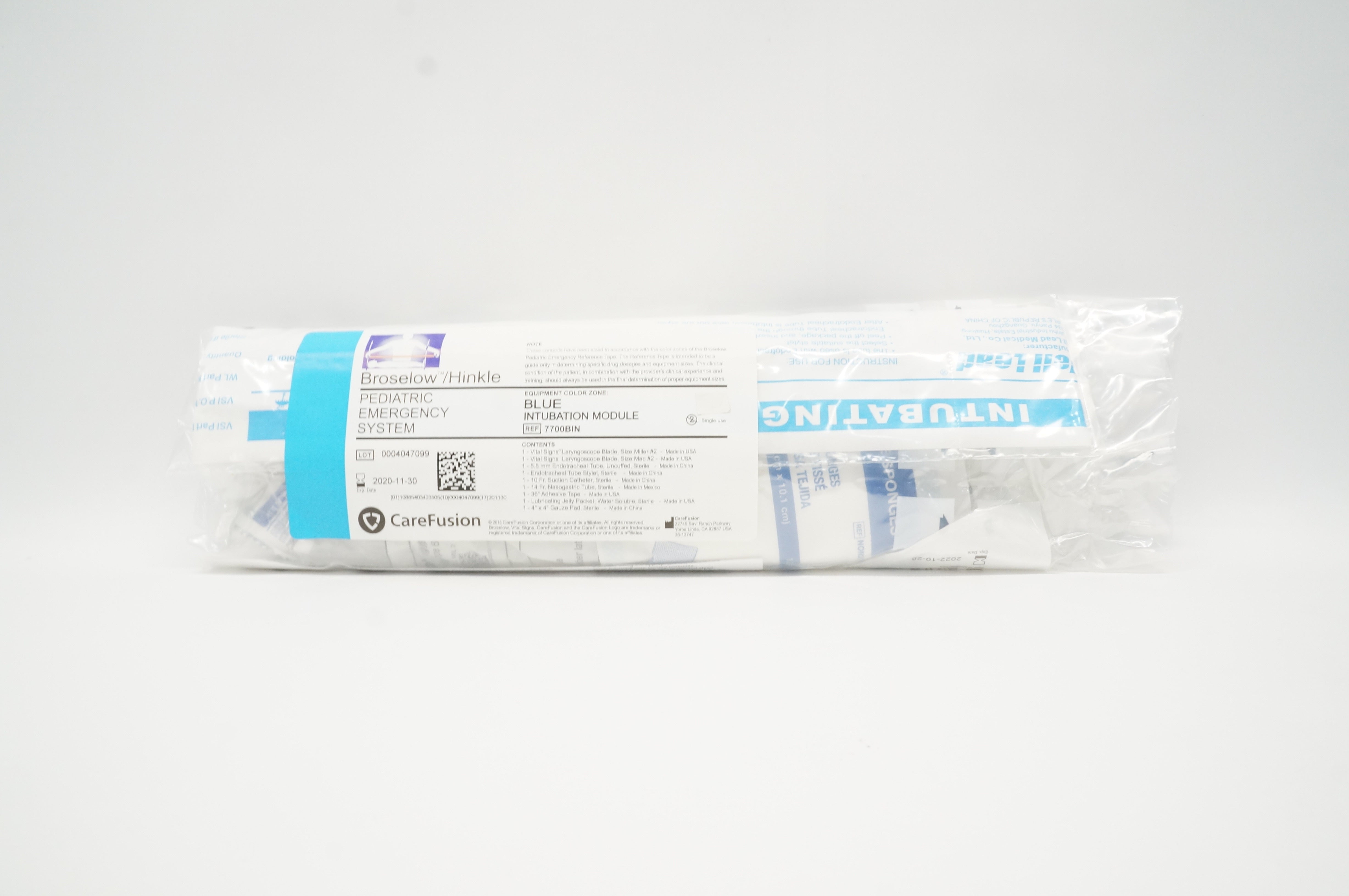 CareFusion 7700BIN Broselow/Hinkle Blue Intubation Module (x) - Pack of 2