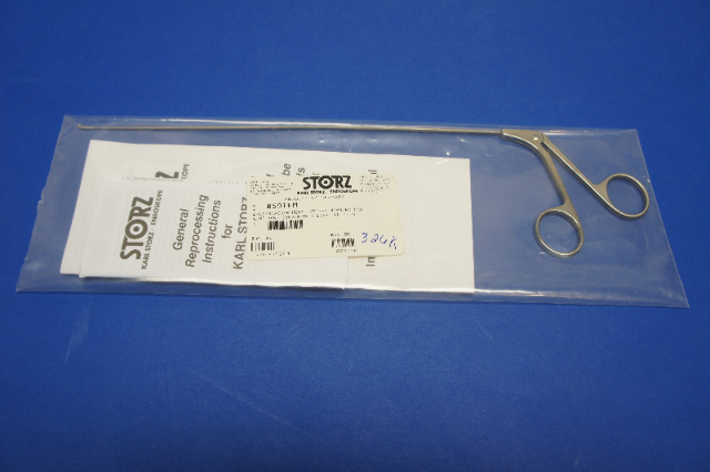 Karl Storz 8591FM Kleinsasser Mini Forceps W/Round 1mm Cup Jaws Curved Up+Left