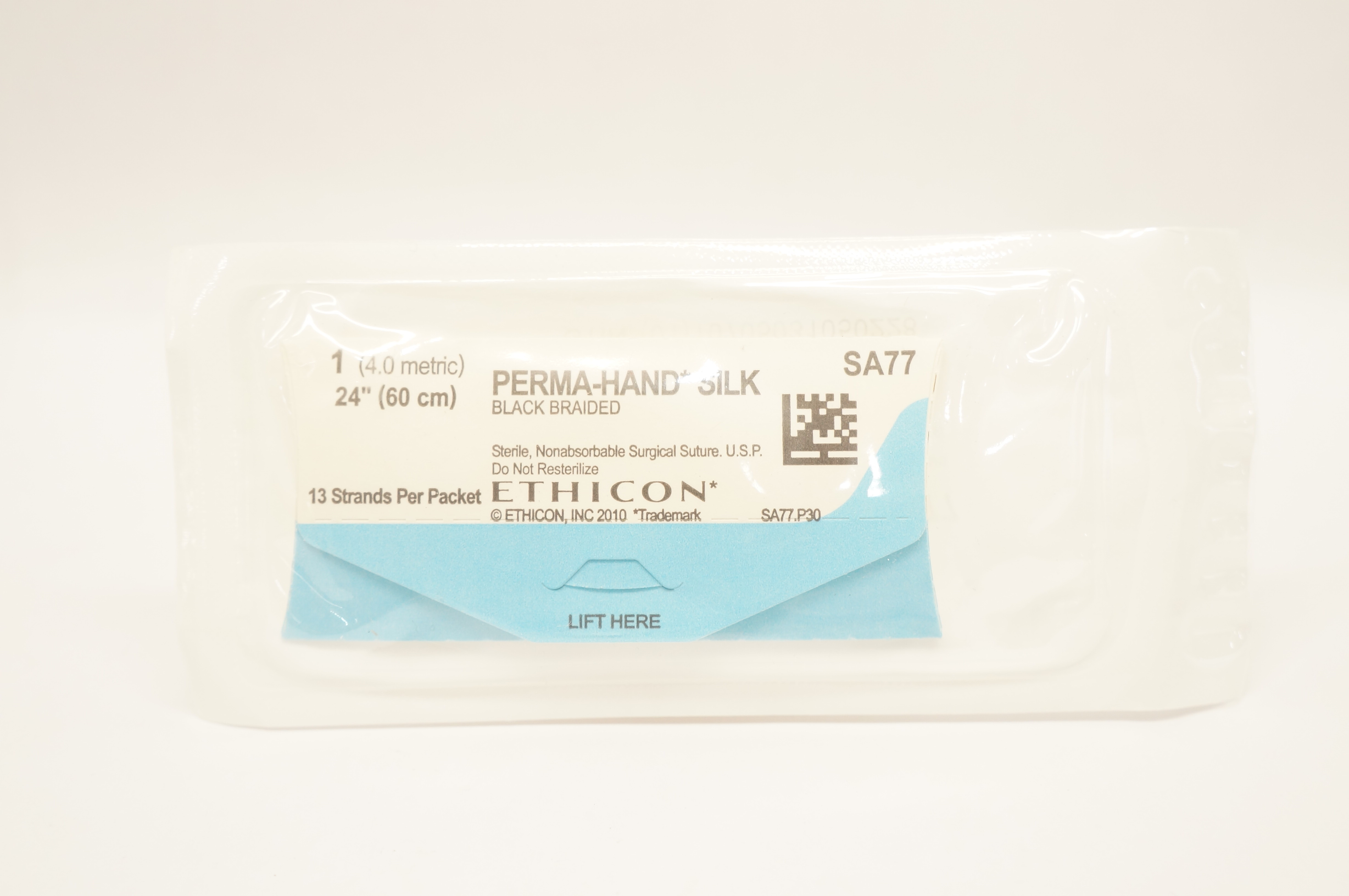 Ethicon SA77 1 Perma-Hand Silk Black Braided Surgical Stre 24 inch
