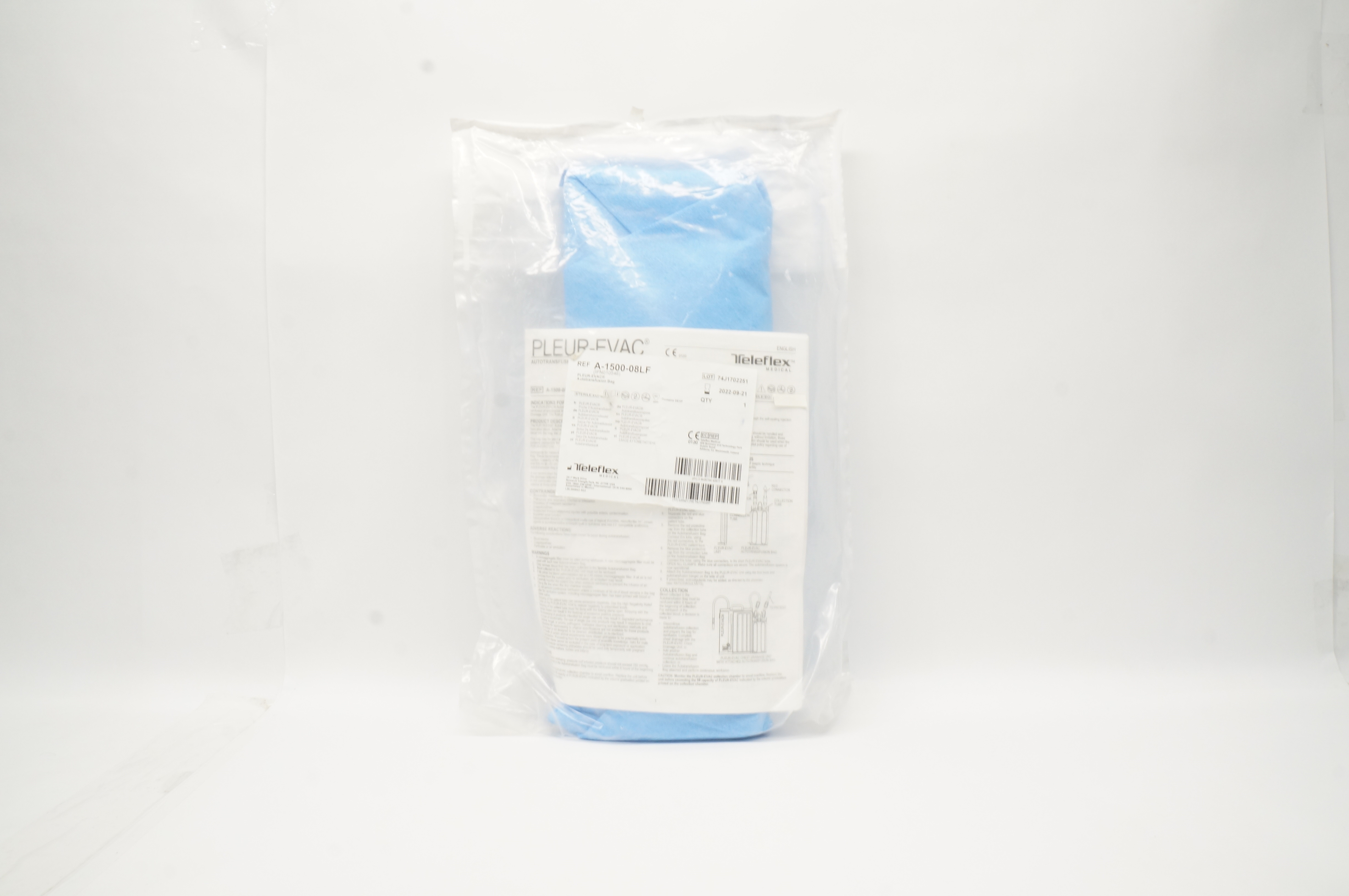 Teleflex A-1500-08LF PLEUR-EVAC Autotransfusion Bag