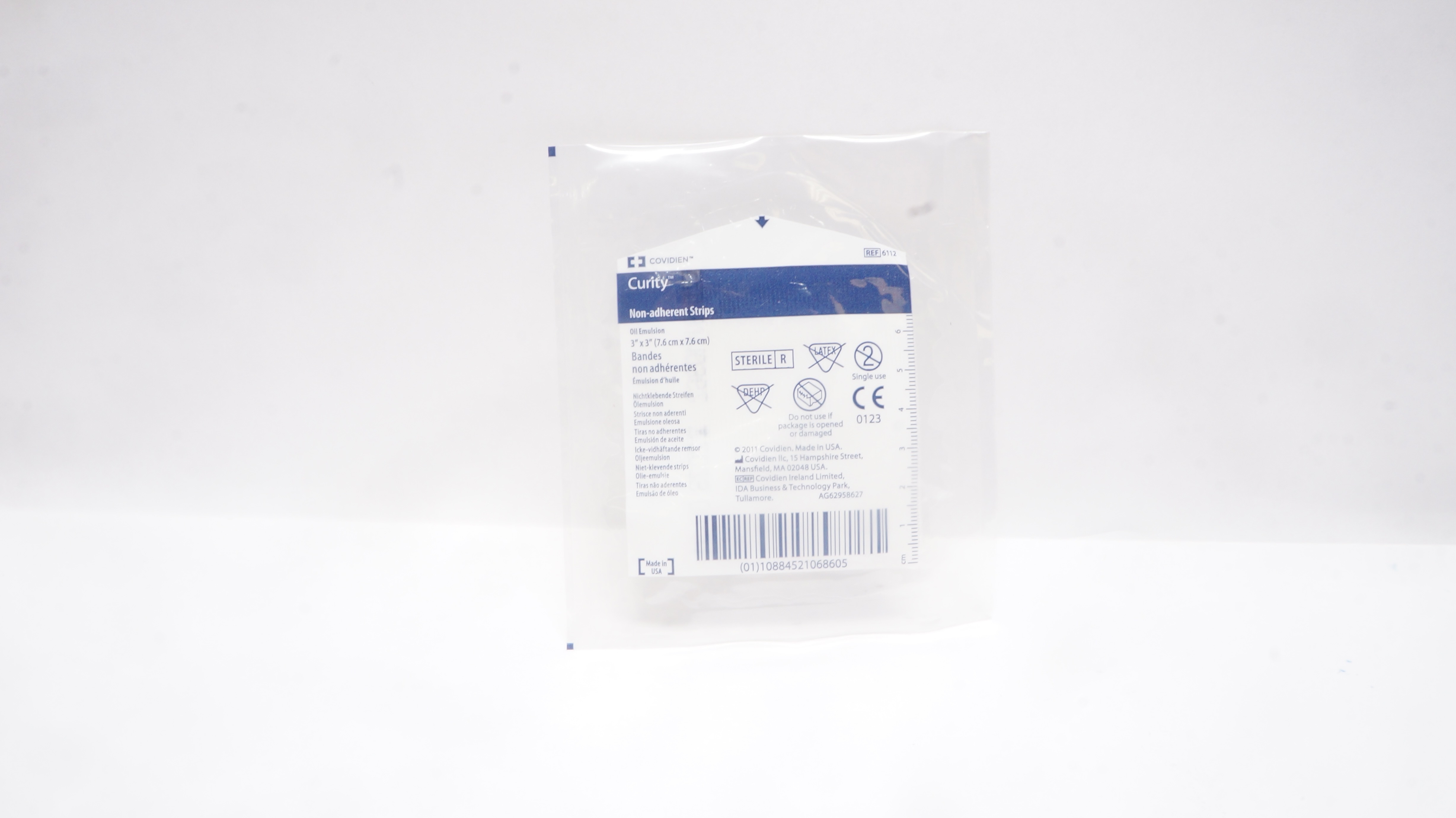 Covidien 6112 Curity Non-Adherent Strips Oil Emulsion 3inch x 3 inch (x)