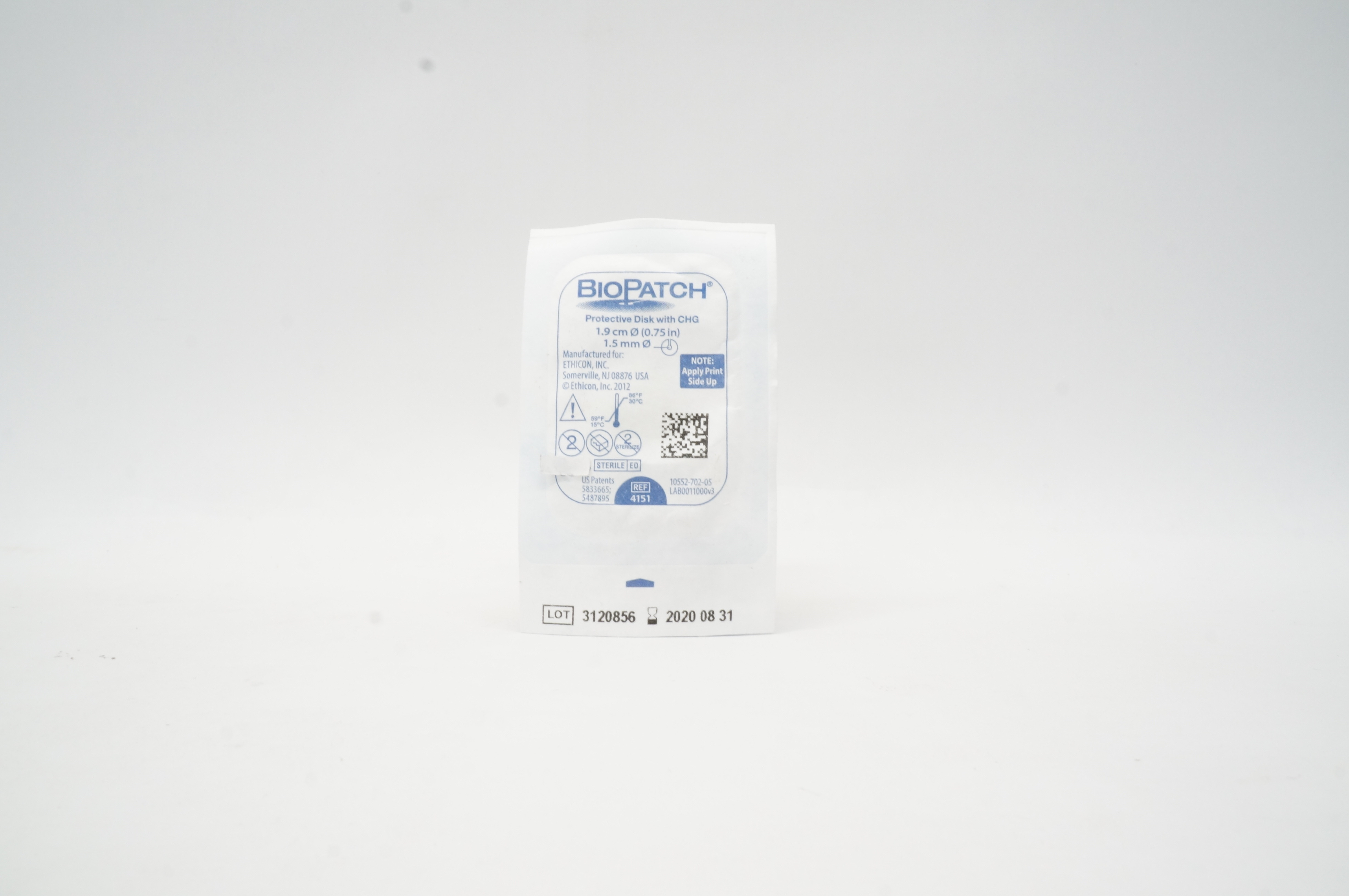 Ethicon 4151 BioPatch Protective Disk with CHG 0.75 in. x 1.5 mm (x)