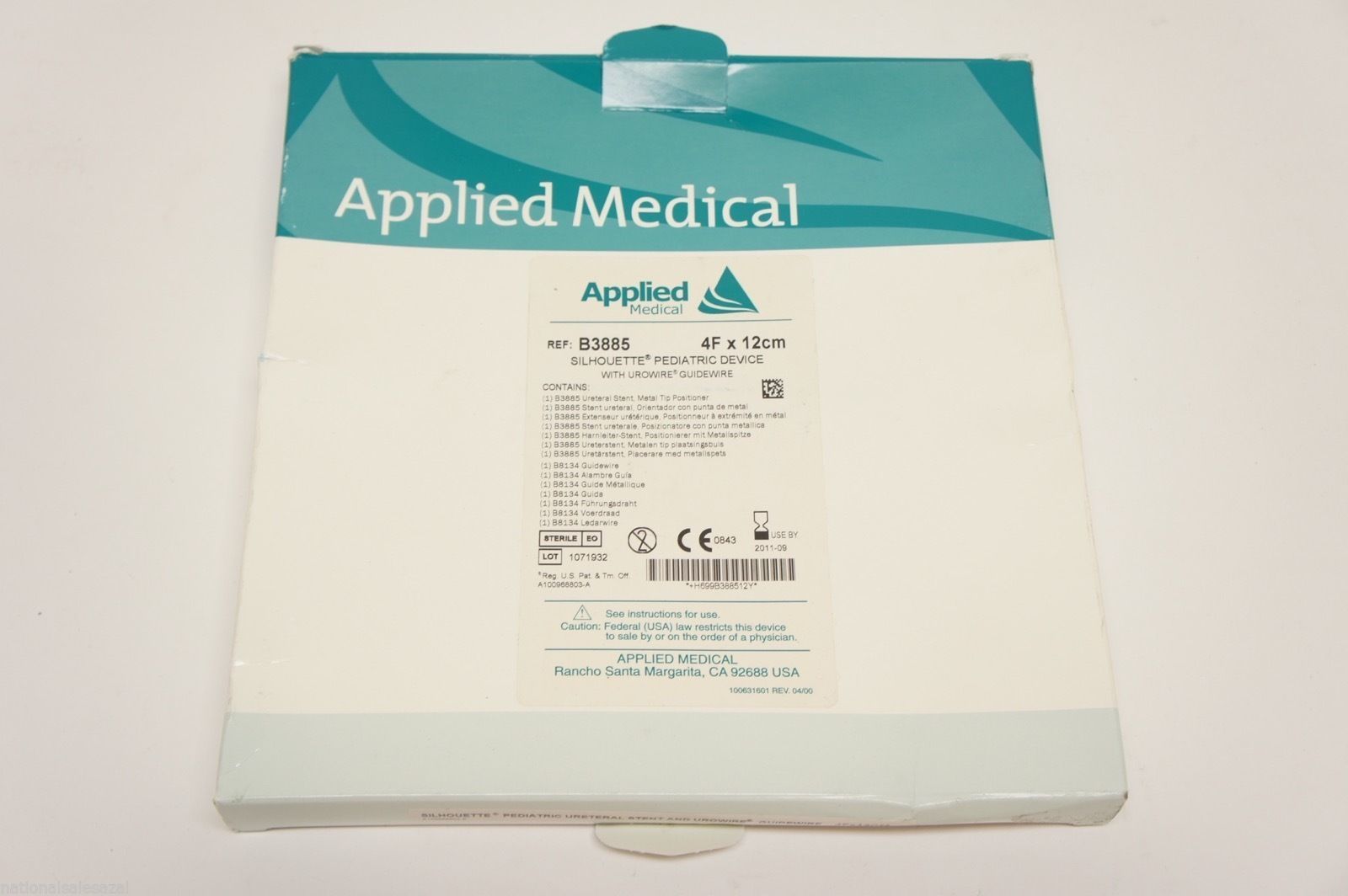 B3885 ~ Applied Medical Pediatric Device 4F x 12cm (x)