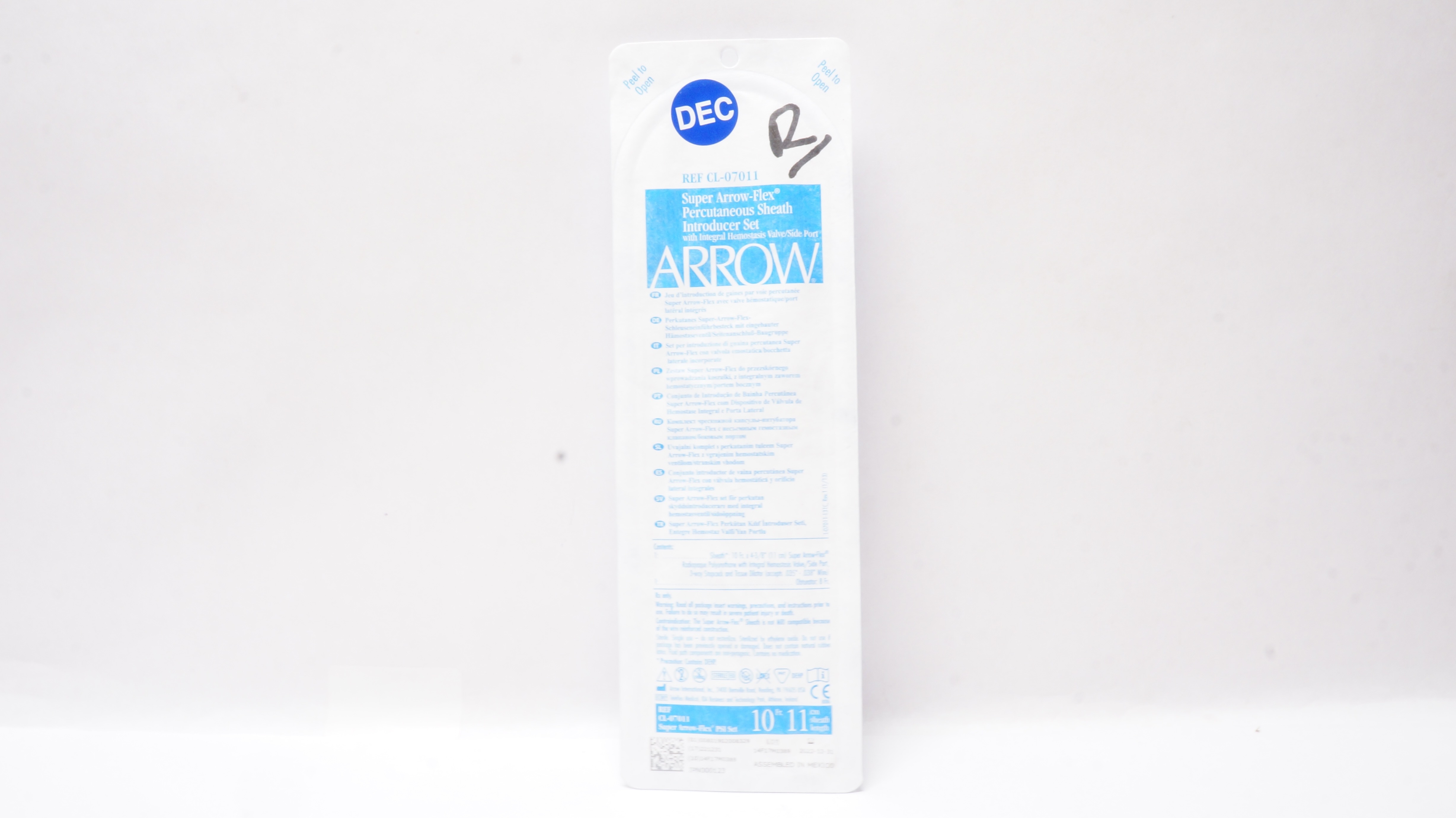 Arrow CL-07011 Super Arrow-Flex Percutaneous Sheath Introducer Set 10Fr x11cm(x)