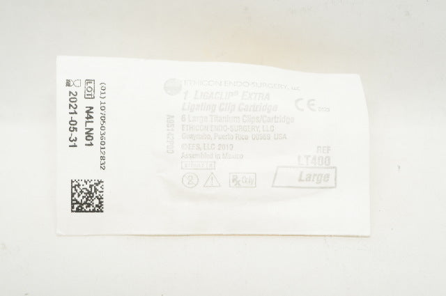 Ethicon LT400 1 Ligaclip Extra 6 Large Titanium Ligating Clip Cartridge (x)