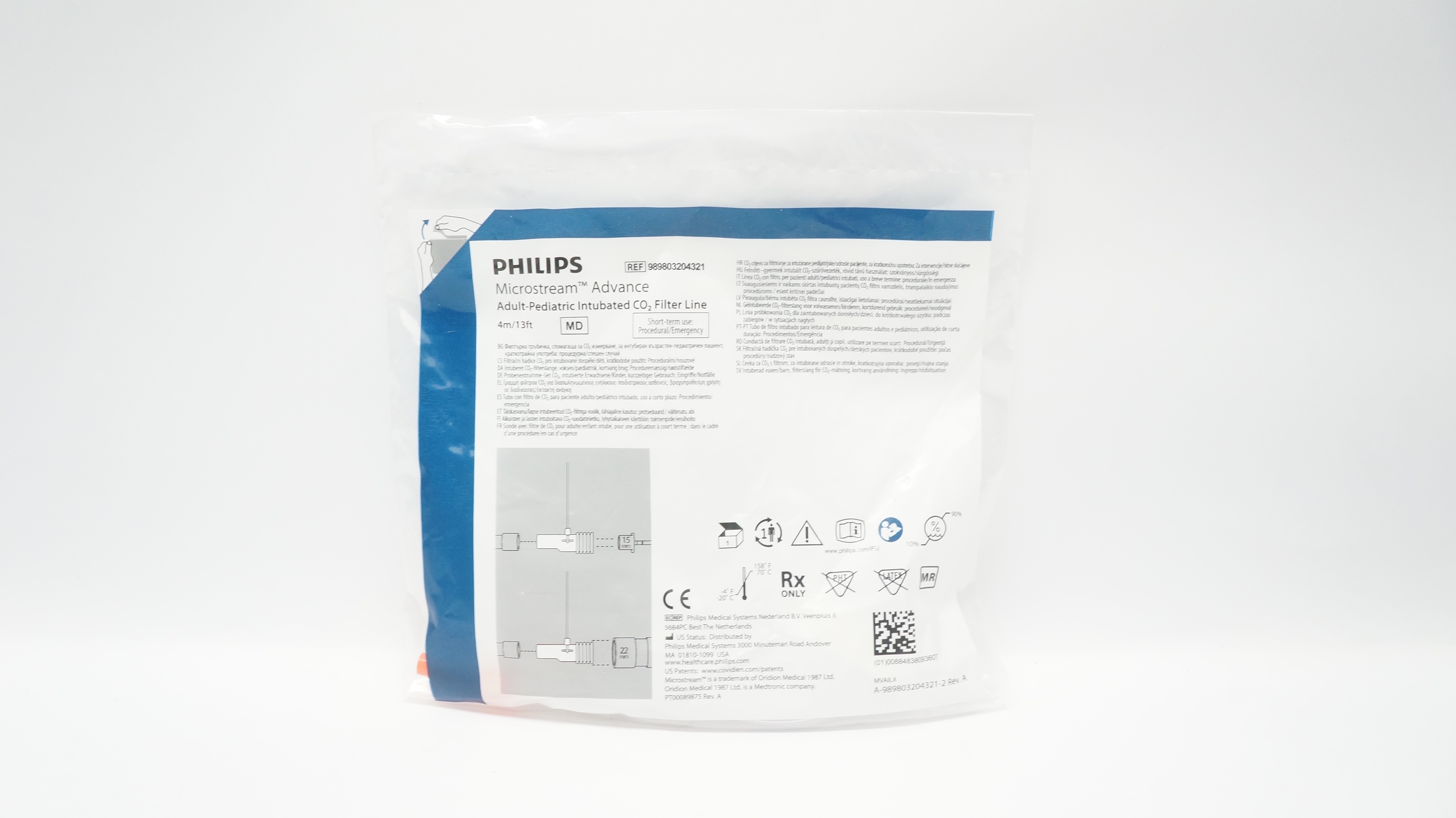 Philips 989803204321 Microstream Advance Adult-Pediatric Intubated CO2 Filter