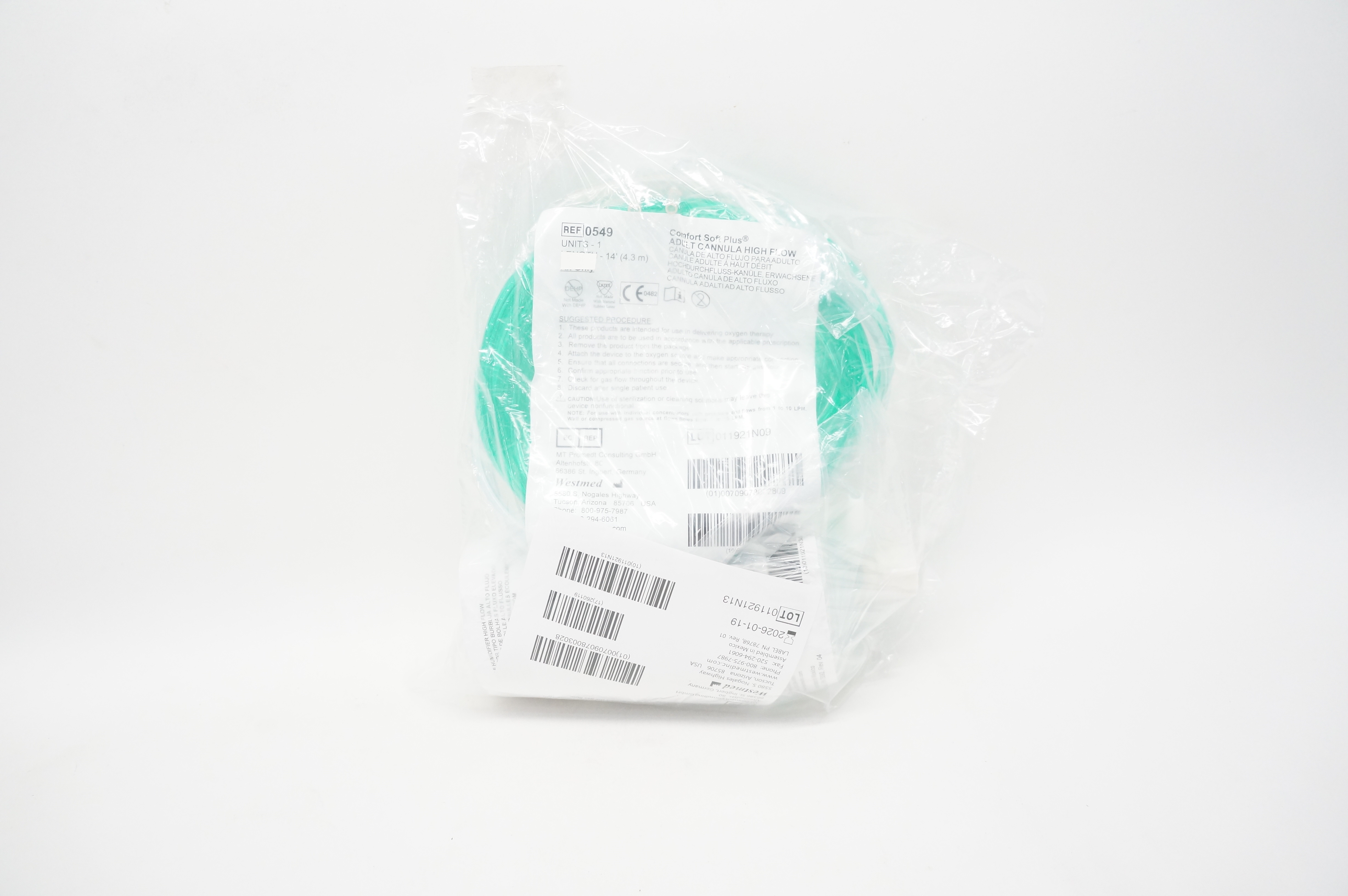 Westmed 0549 Comfort Soft Plus Adult Cannula High Flow, 14Fr