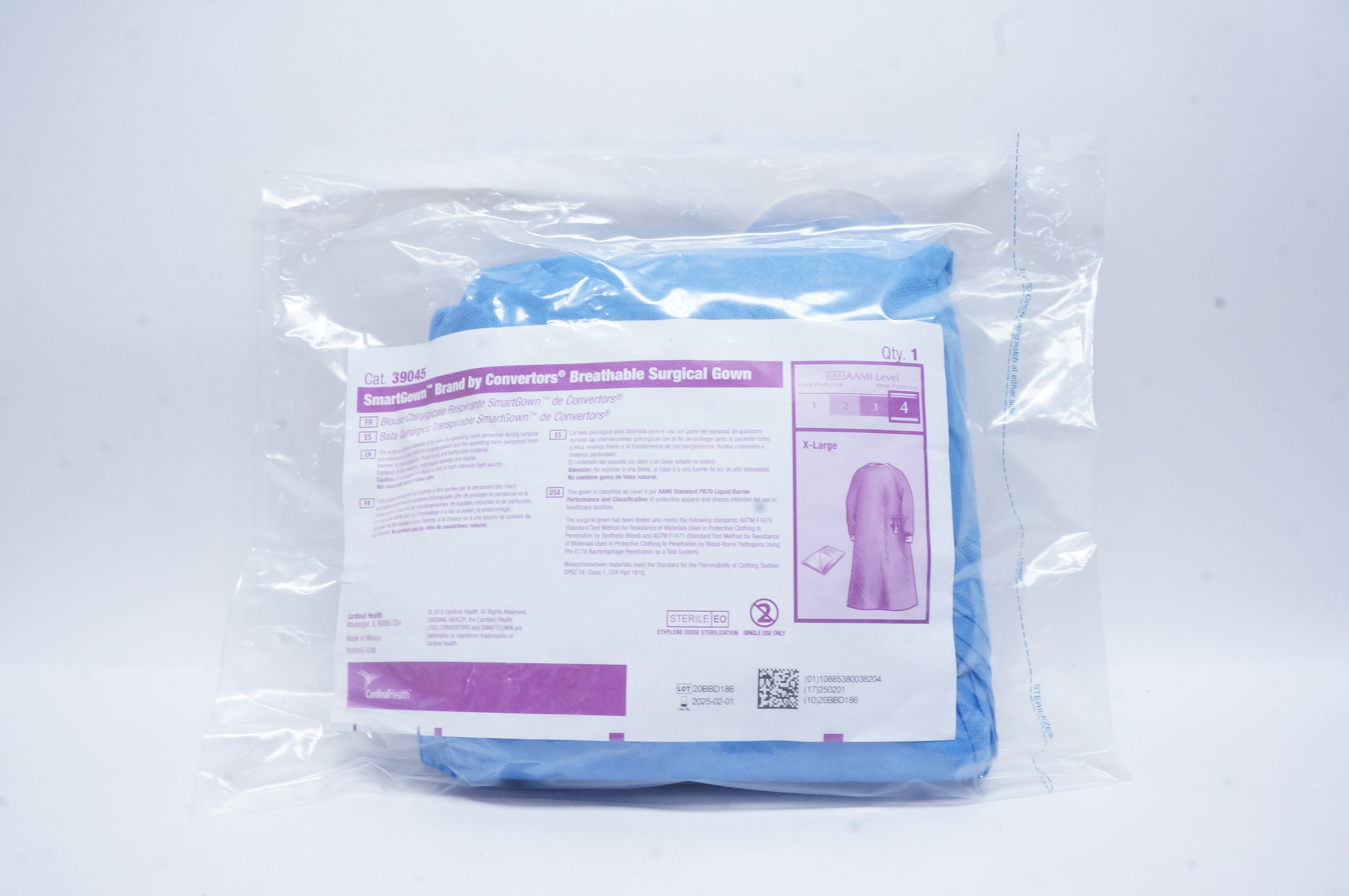 Cardinal Health 39045 SmartGown Breathable Gown, X-Large
