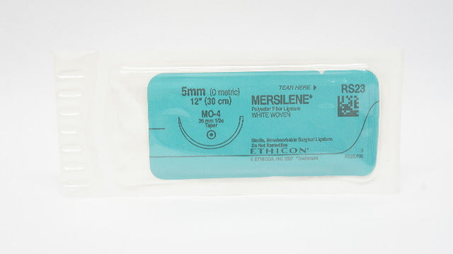 Ethicon RS23 Mersilene Polyester MO-4 36mm 1/2c Taper, 12inch (x)