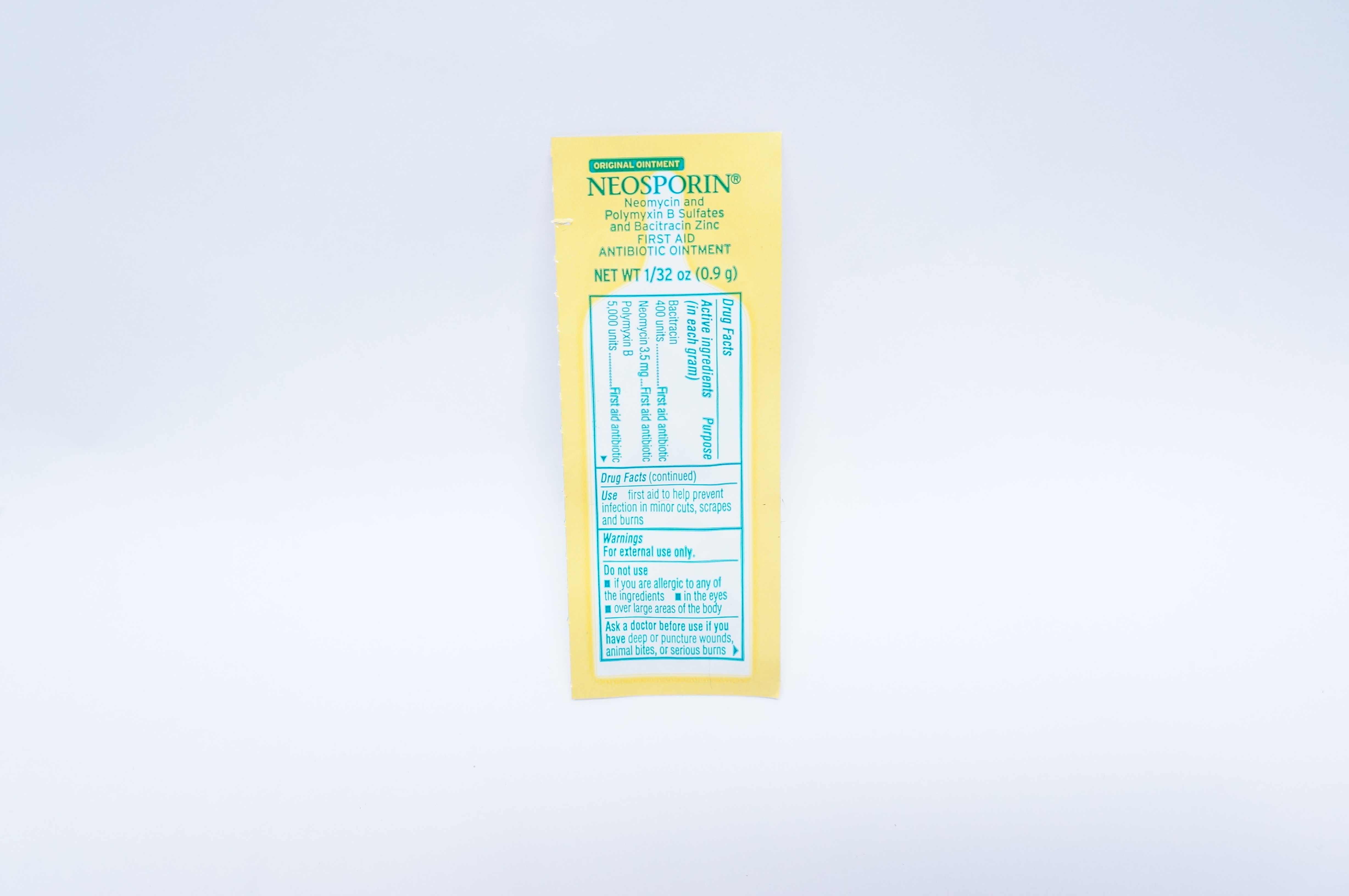 Johnson&Johnson NEOSPORIN Neomycin and Polymyxin B Suflates 1/32oz (x)