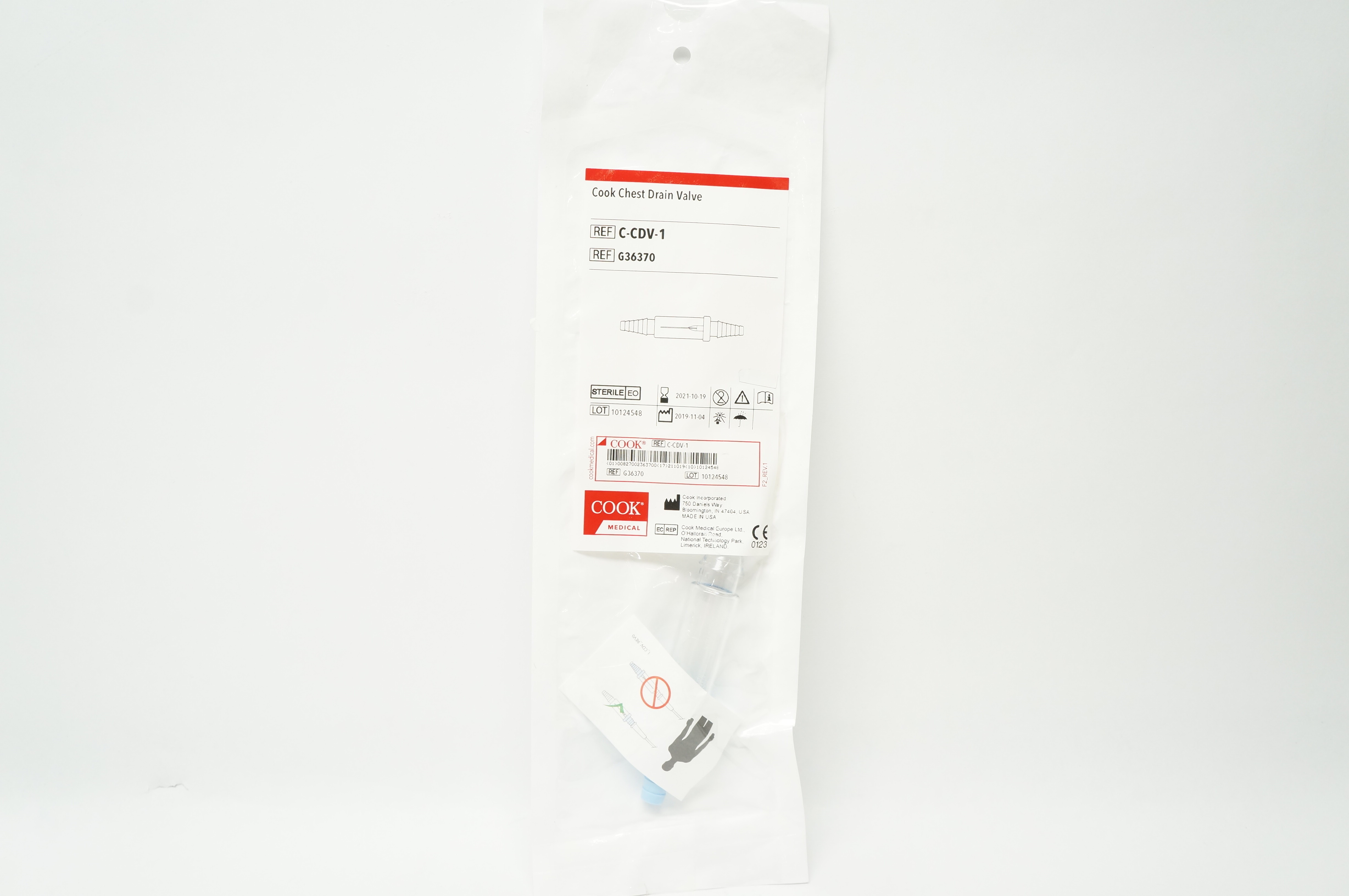 Cook Medical G36370 Cook Chest Drain Valve (x)