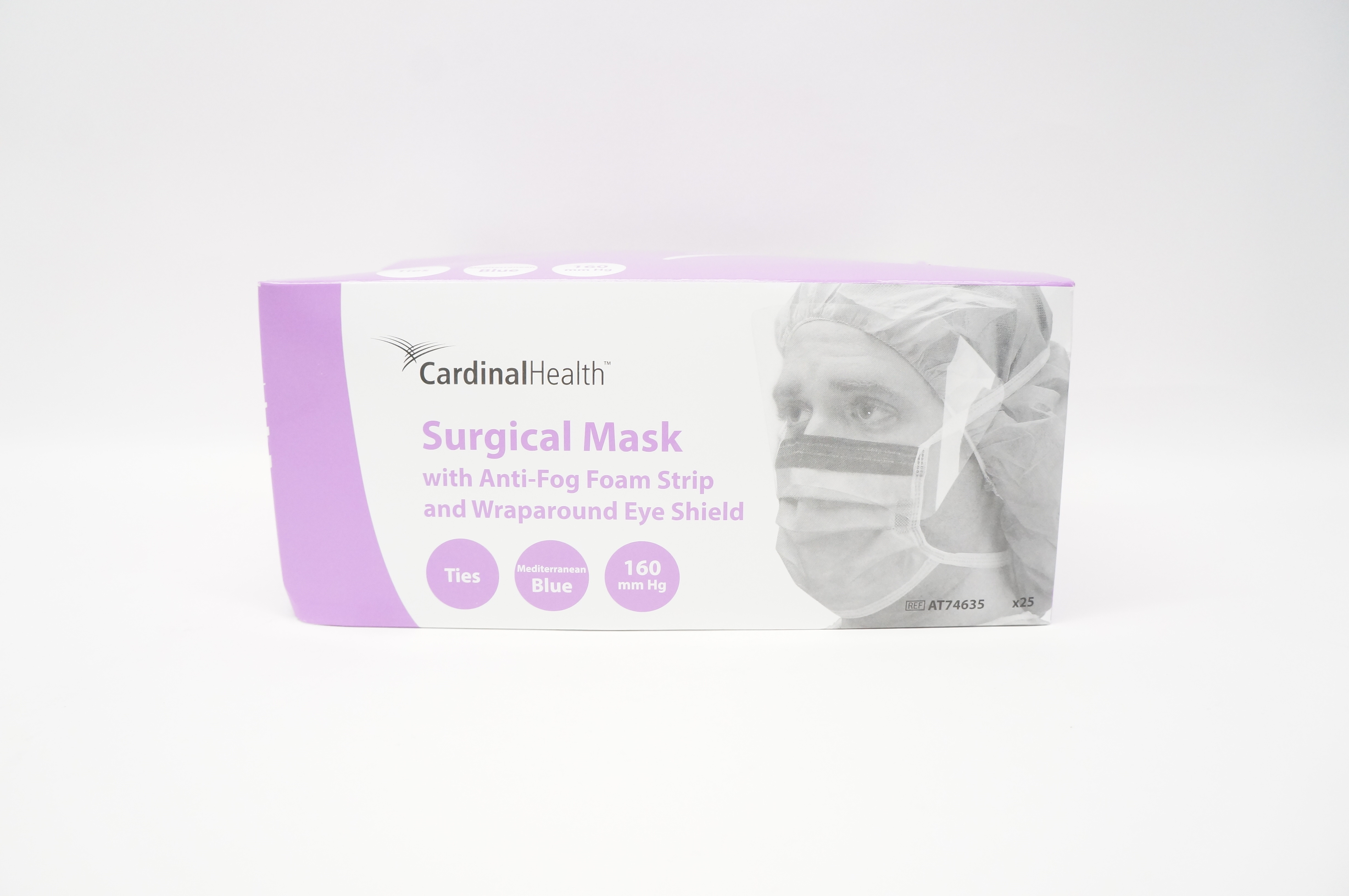 Cardinal Health AT74635 Surgical Mask 160mm Hg - Box of 25