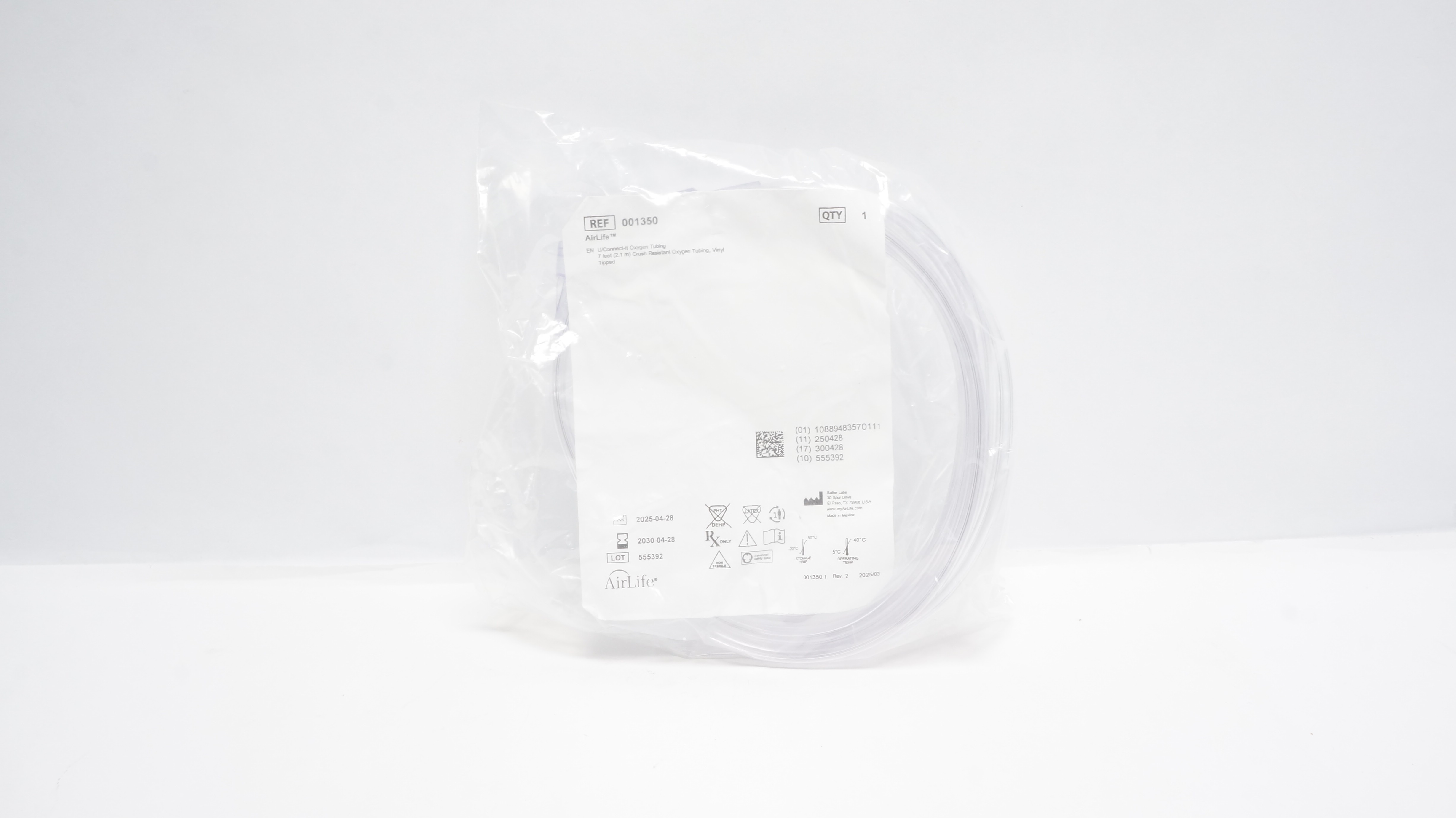 Salter Labs 001350 AirLife U/Connect-it Oxygen Tubing