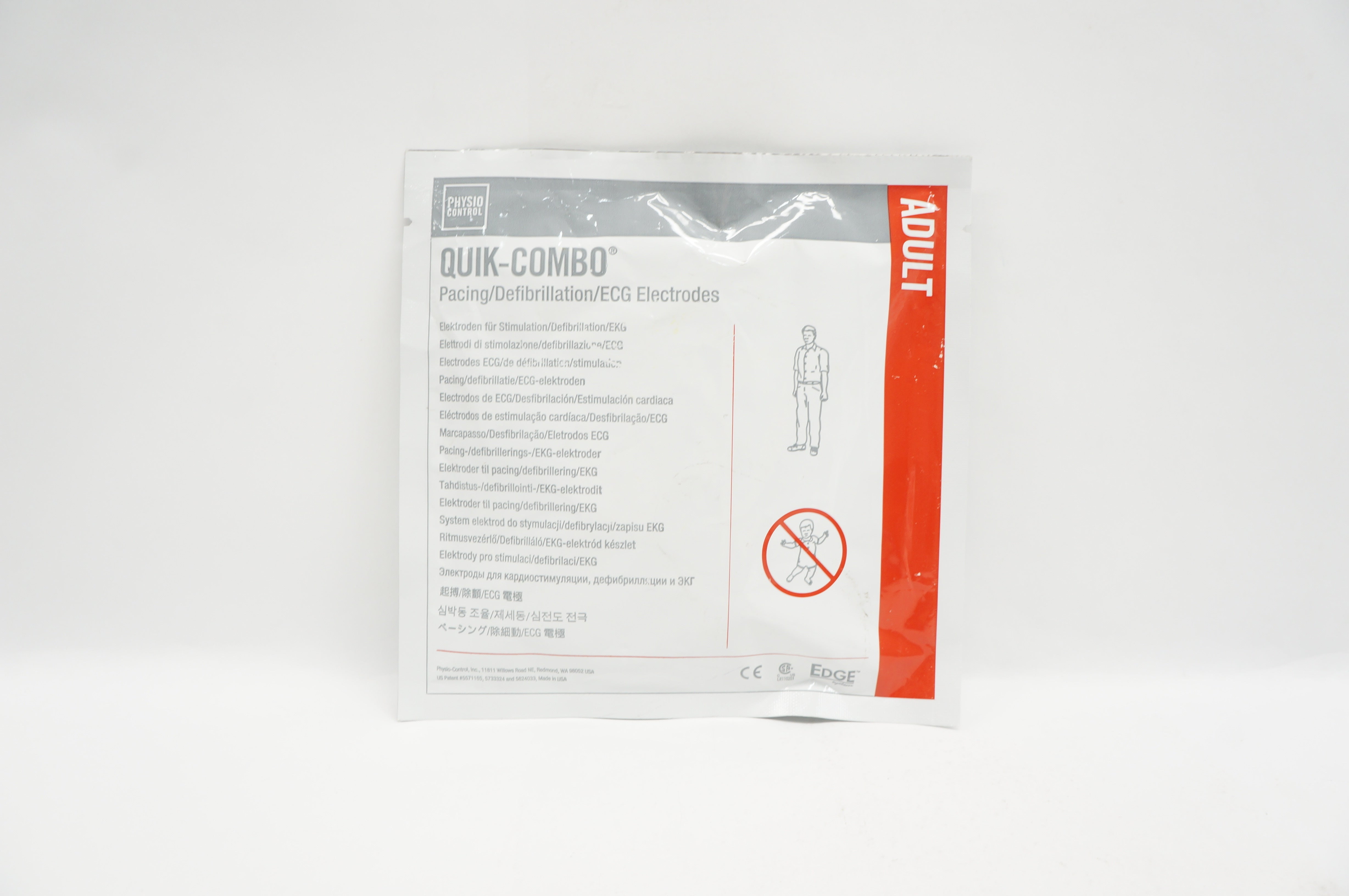 Physio Control 11996-000091 Quik-Combo Adult Pacing ECG Electrodes (x)