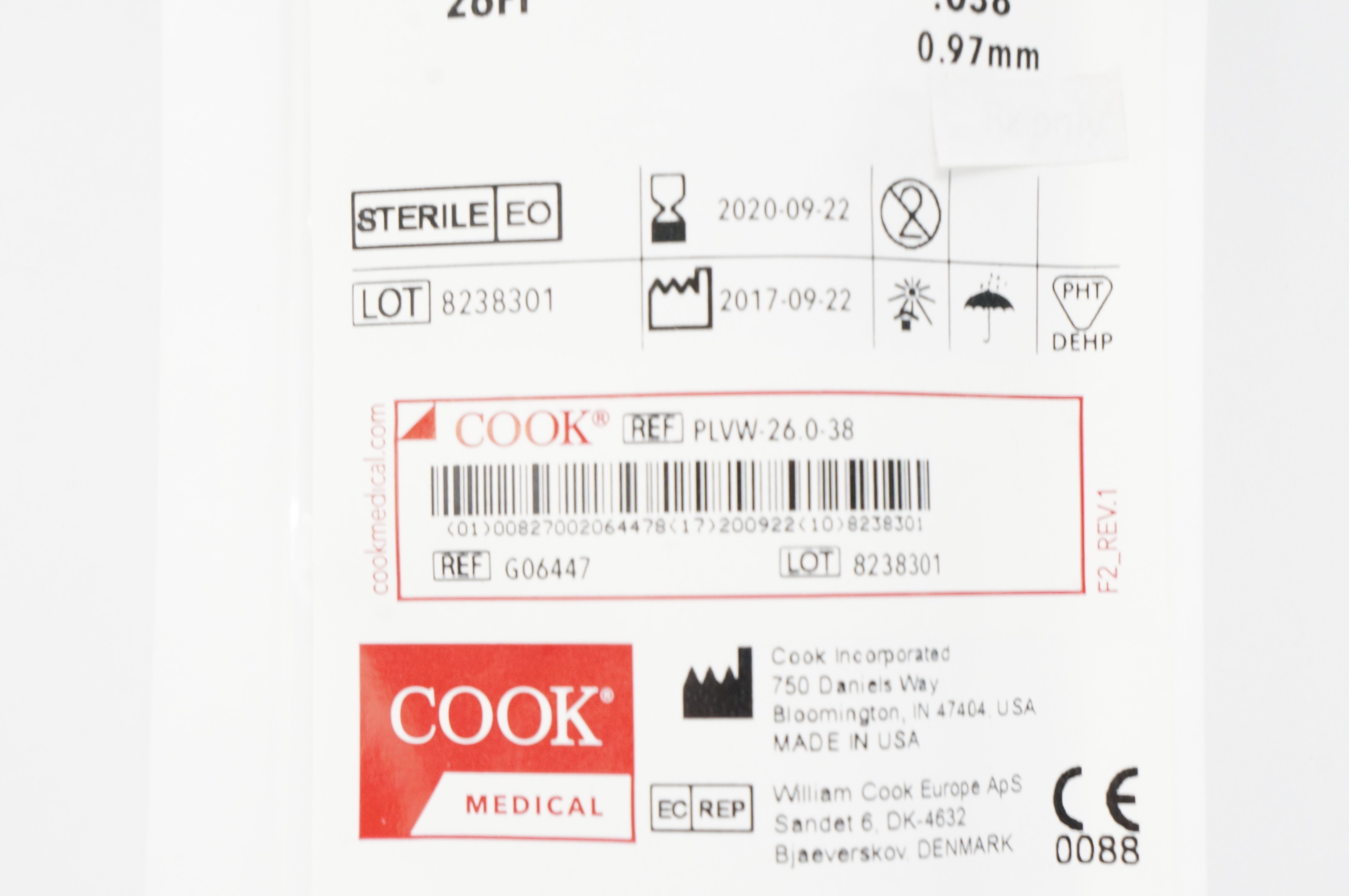 Cook Medical G06447 Peel-Away Introducer 26Fr x 13cm (x)
