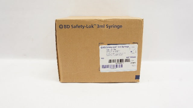 BD 309606 Safety-Lok 3ml Syringe Luer-Lok Tip - Box of 100