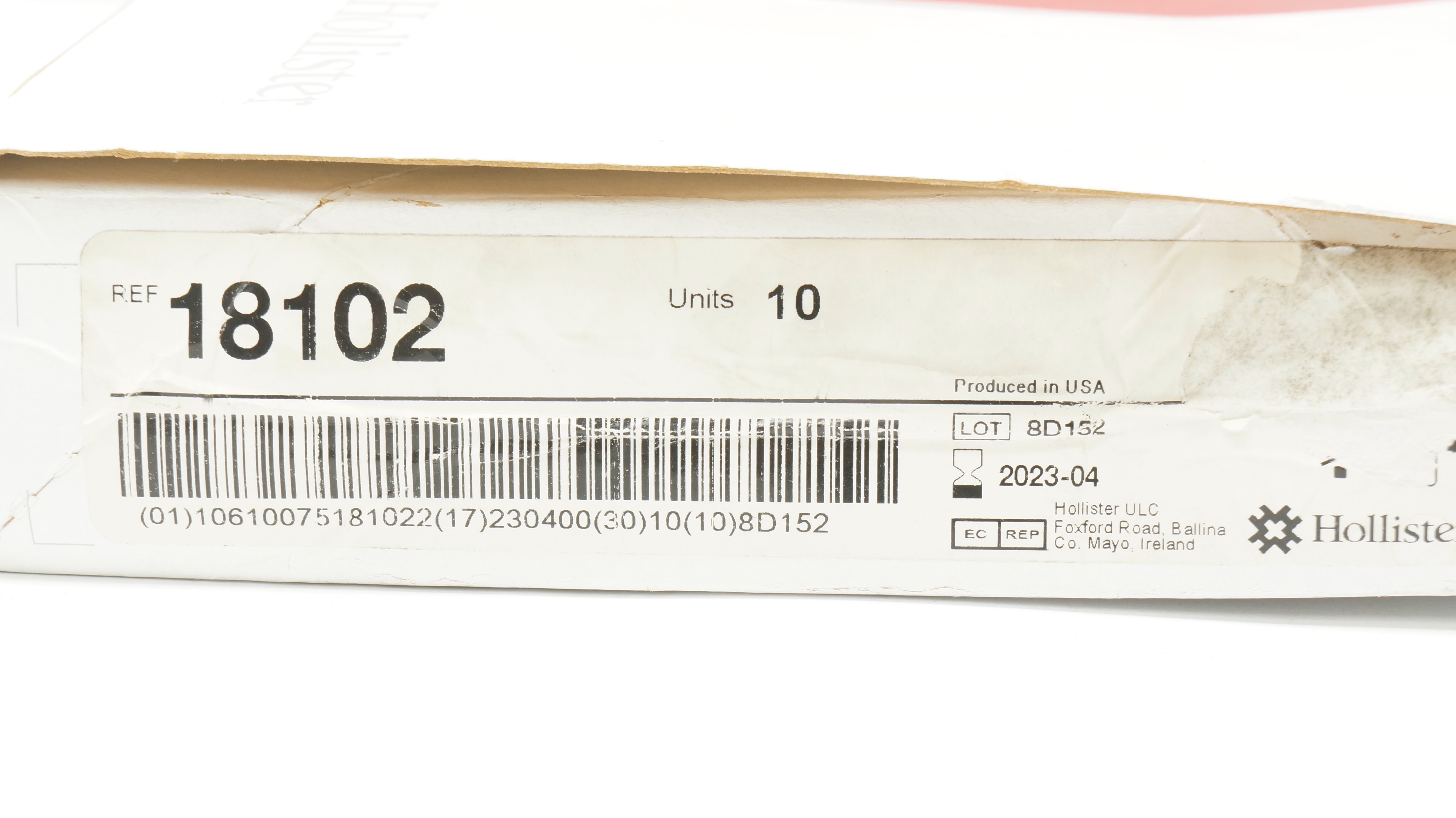 Hollister 18102 New Image Drainable Pouch Transparent 1-3/4inch (x) - Box of 9