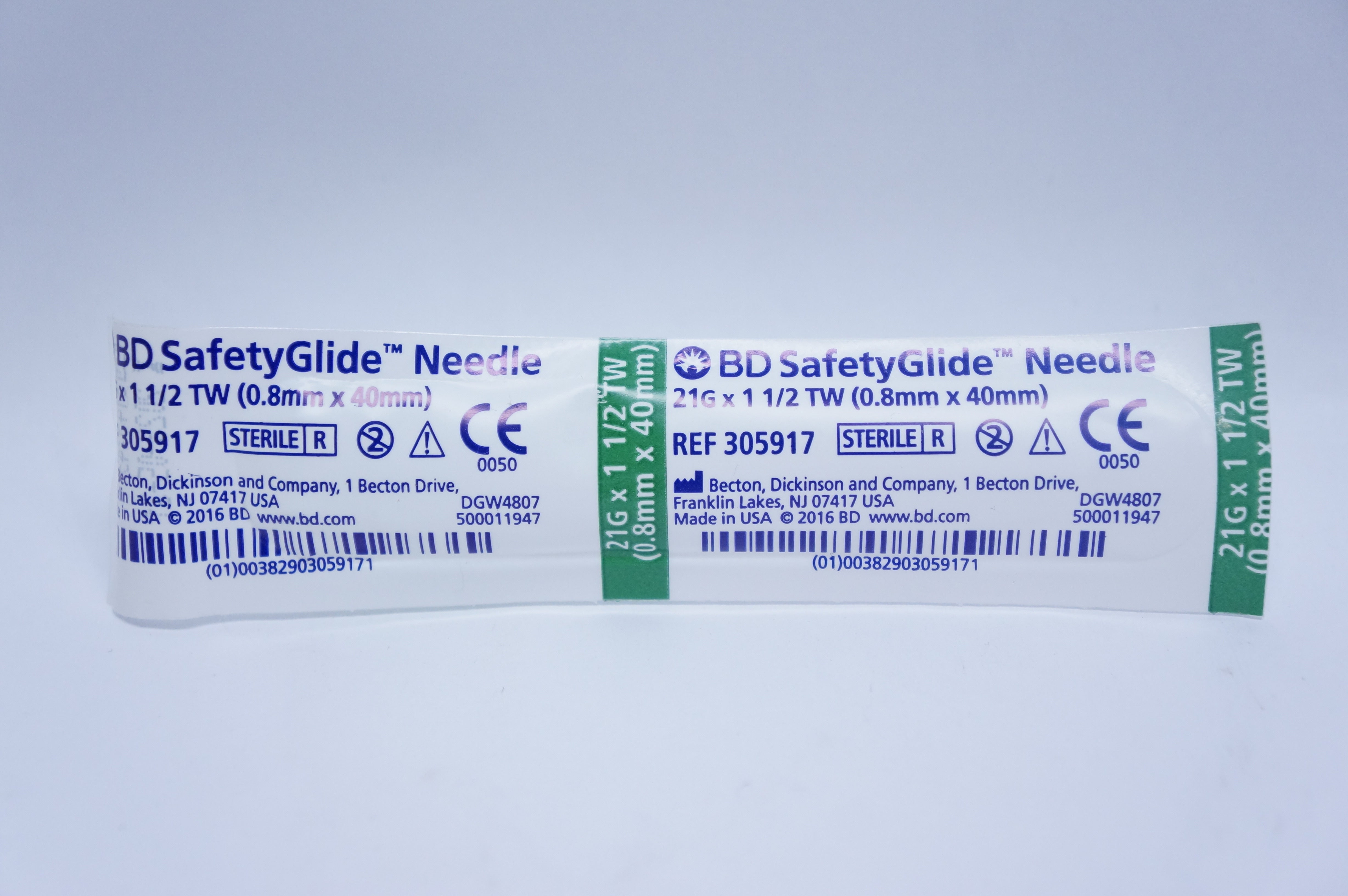 BD 305917 Safery Glide Ndle 21G x 1 1/2 TW