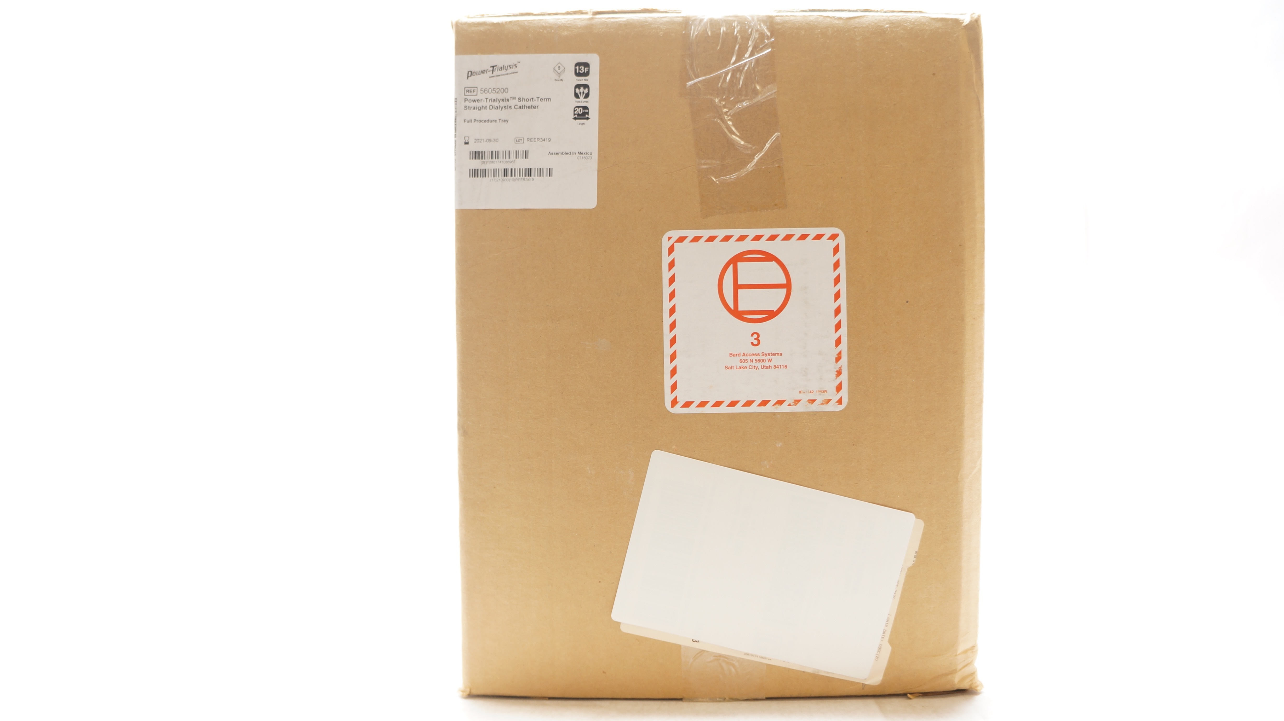 Bard 5605200 Power-Trialysis Straight Dialysis Cath. Tray 13F x 20cm(x)-Box of 5