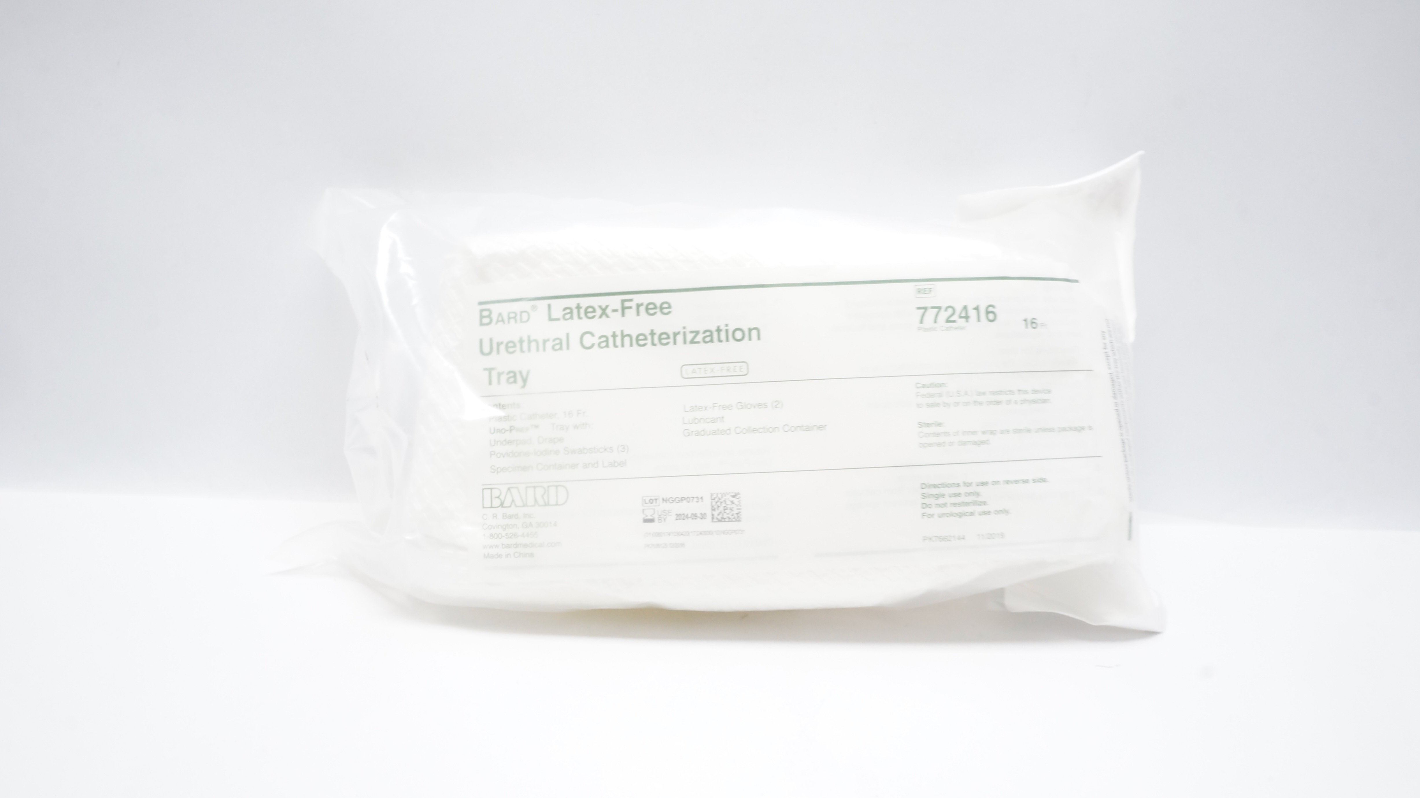 Bard 772416 Urethral Catheterization Tray 16 Fr.