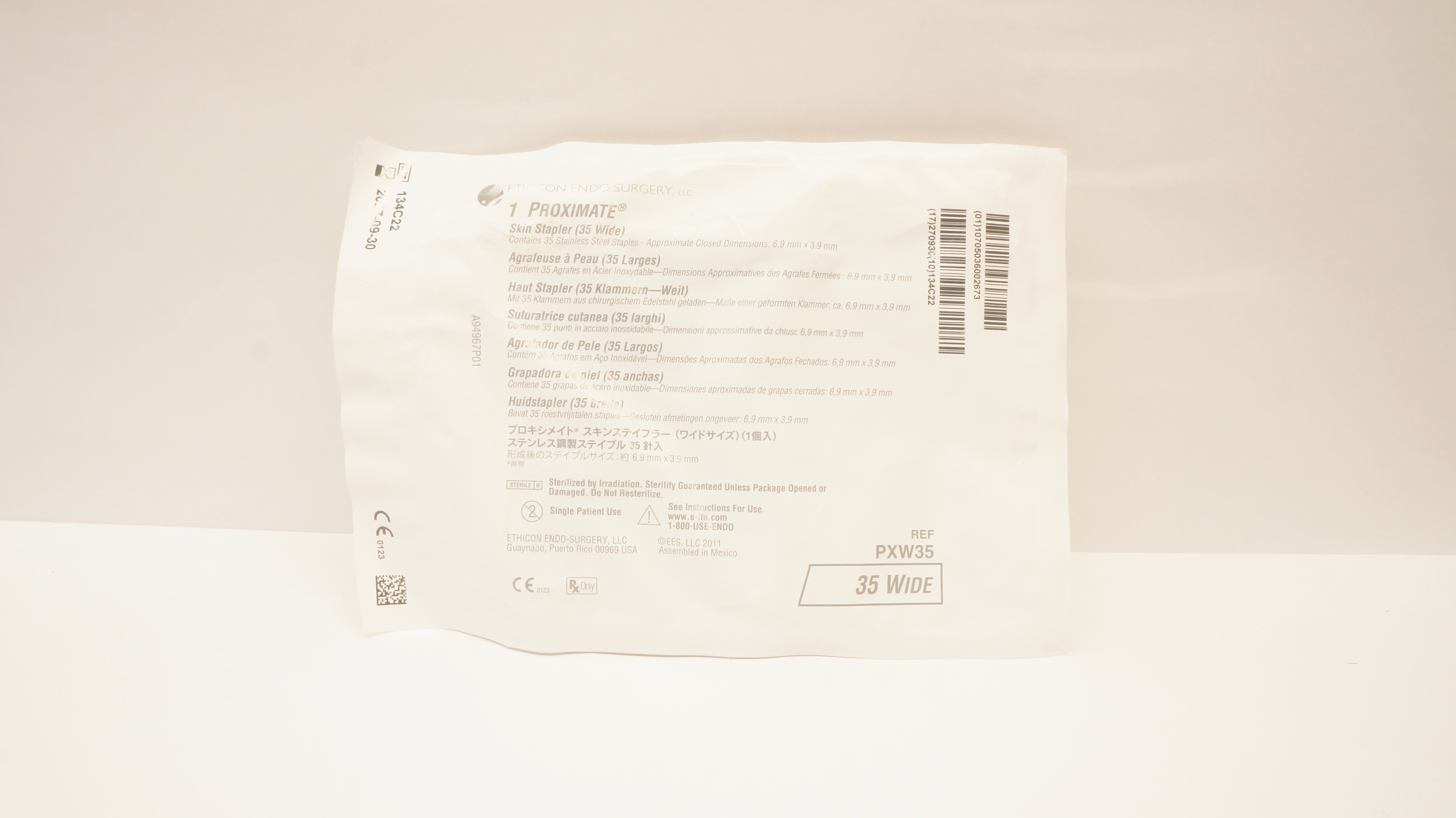 Ethicon PXW35 1 Proximate Skin Stapler 35 Wide 6.9mm x 3.9mm