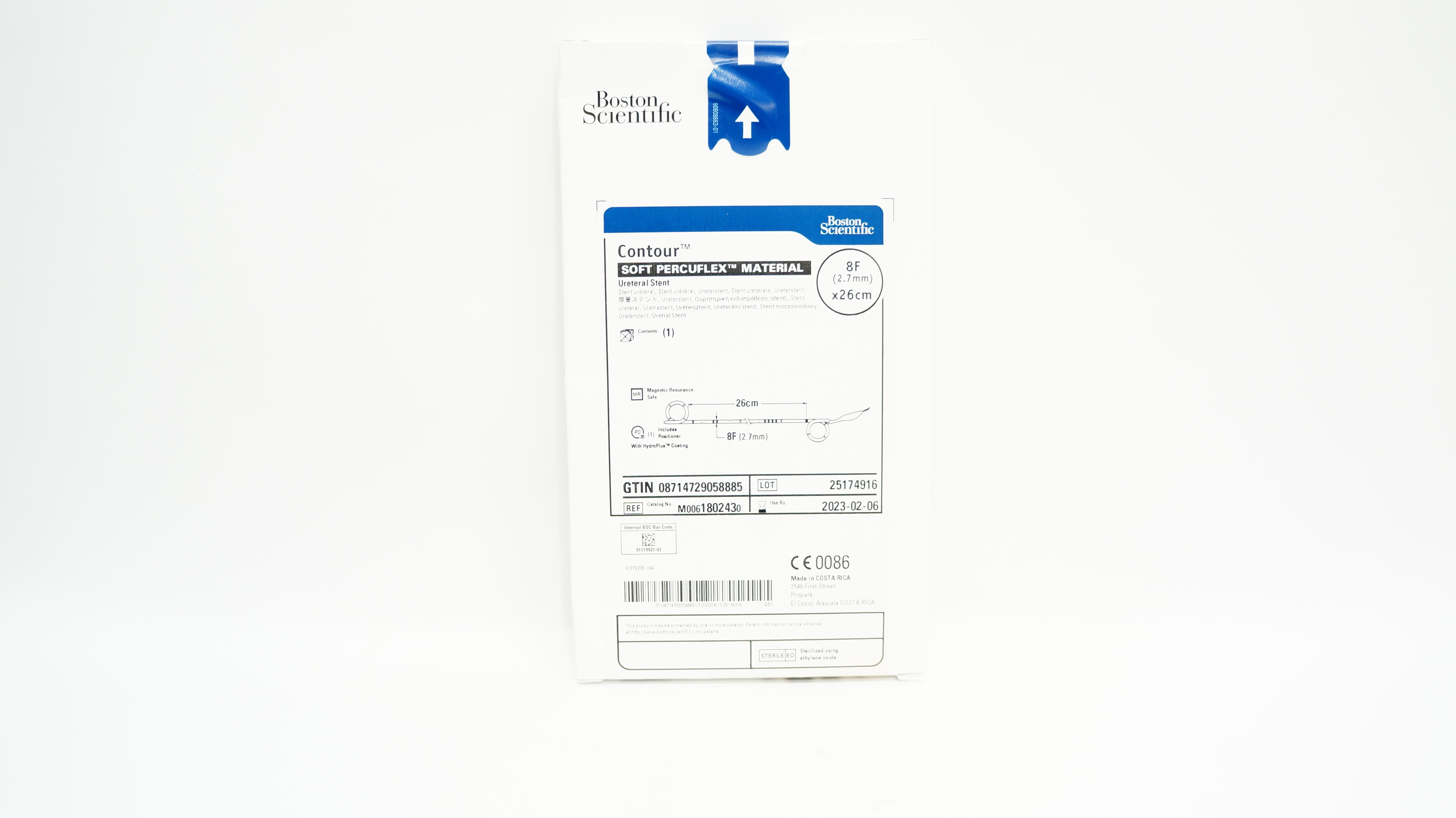 Boston Scientific 180243 Contour Soft Percuflex Ureteral Stnt. 8F x 26cm (x)