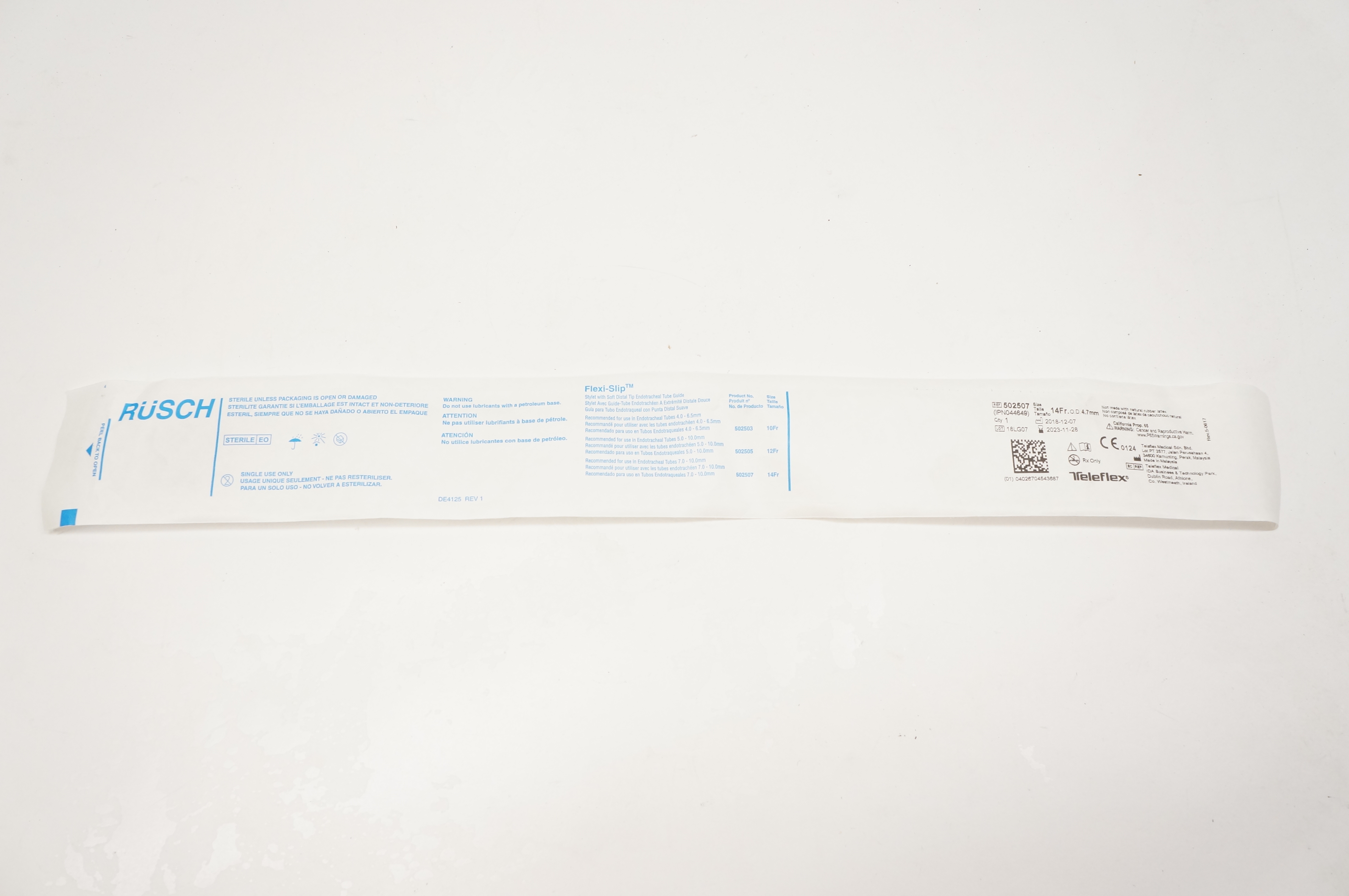 Teleflex 502507 Rusch Flexi-Slip Stylet 14Fr. x 4.7mm OD