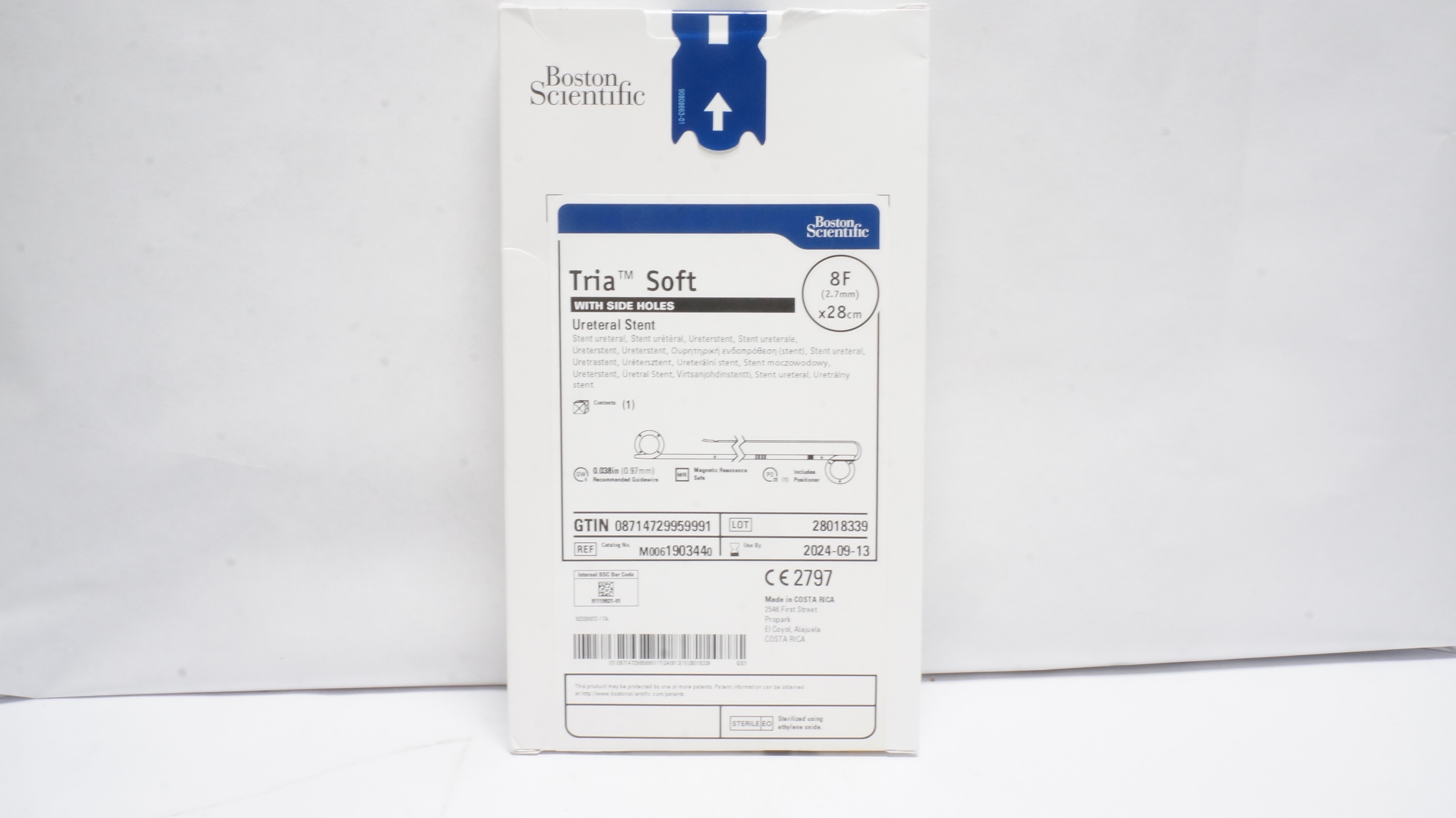 Boston Scientific 190344 Tria Soft w/ Side Holes, Ureteral Stent, 8F x 28cm (x)