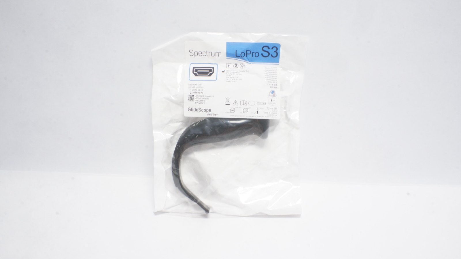 Verathon 0574-0194 GlideScope Spectrum LoPro S3 Video Laryngoscope