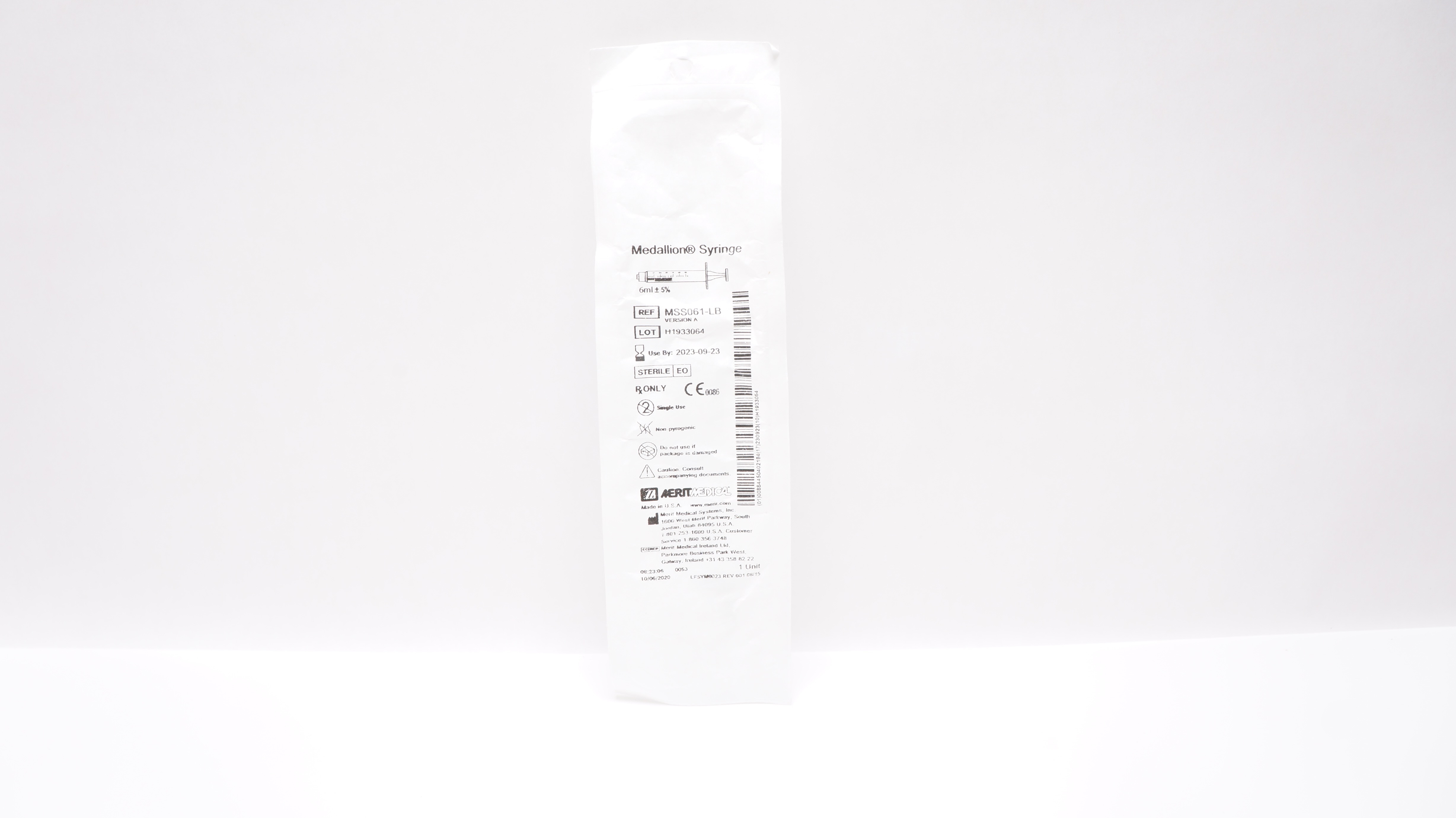MeritMedical MSS061-LB Medallion Syringe 6ml  ±5% (x)