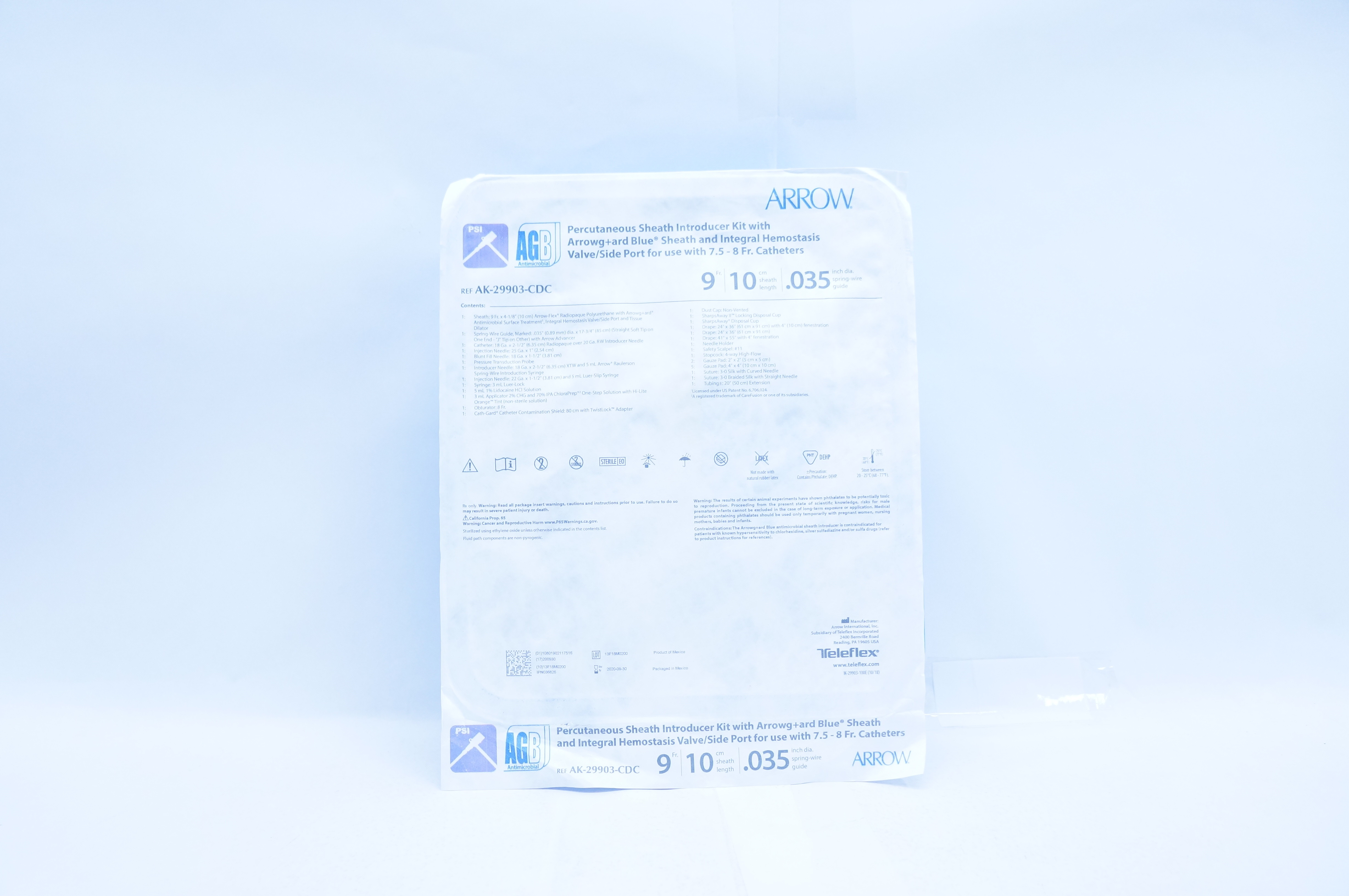 Arrow AK-29903-CDC AGB Percutaneous Sheath Introducer Kit 9Fr (x)