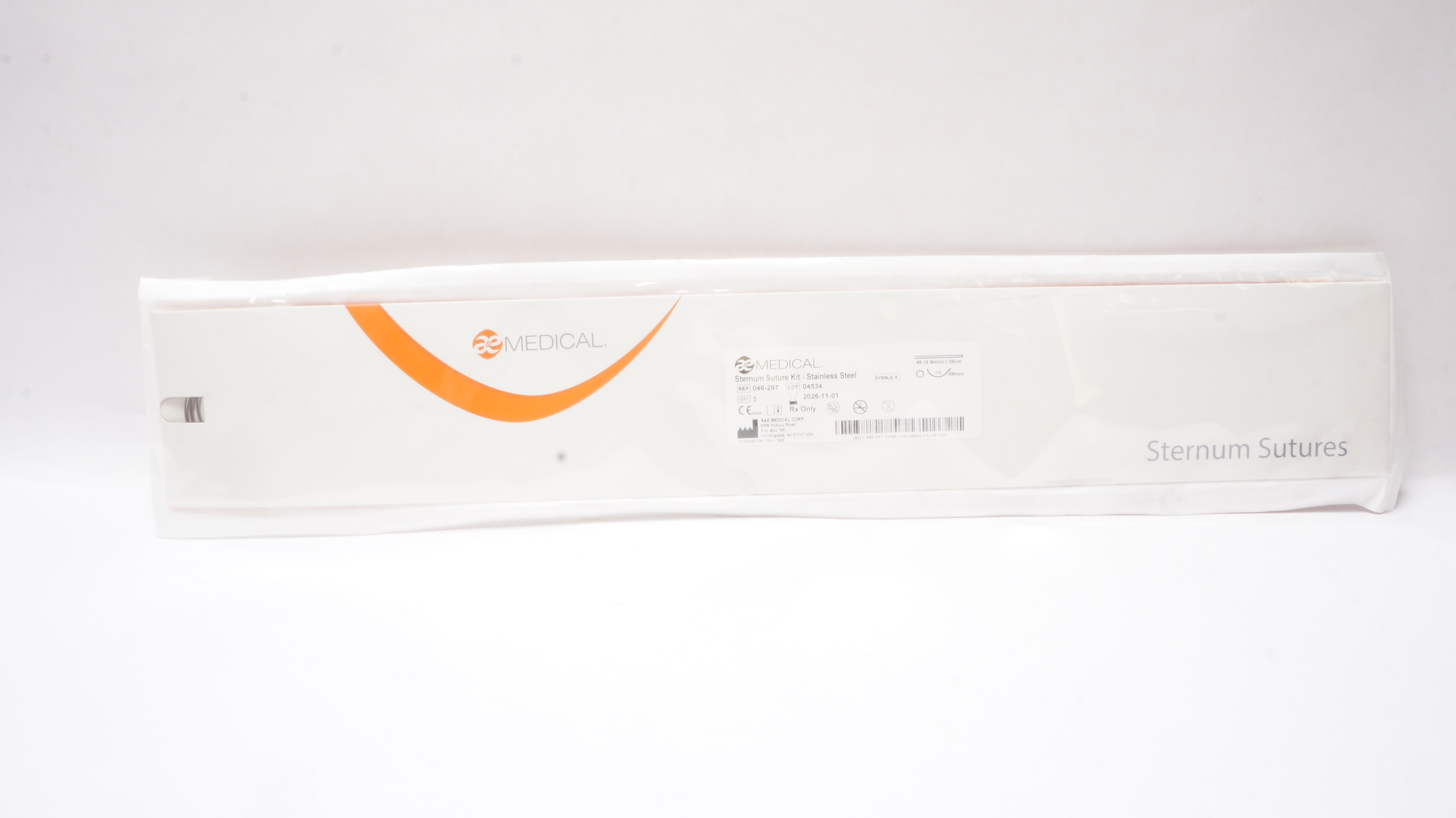 A&E Medical 046-297 MYO/WIRE II Sternotomy Stre Kit Stainless Steel- pack of 3