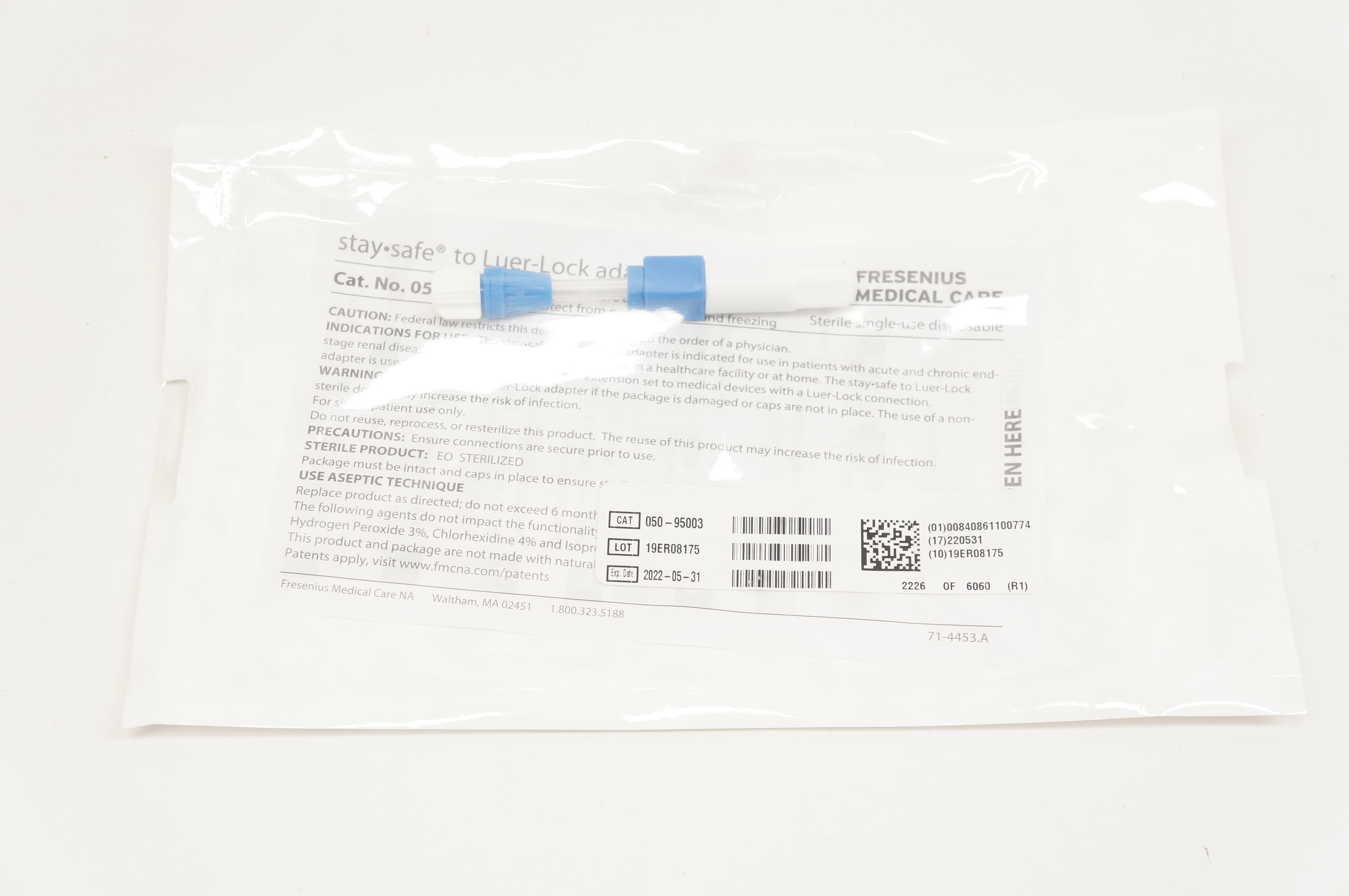 Fresenius Medical Care 050-95003 Luer-Lock Adaptor 4inch