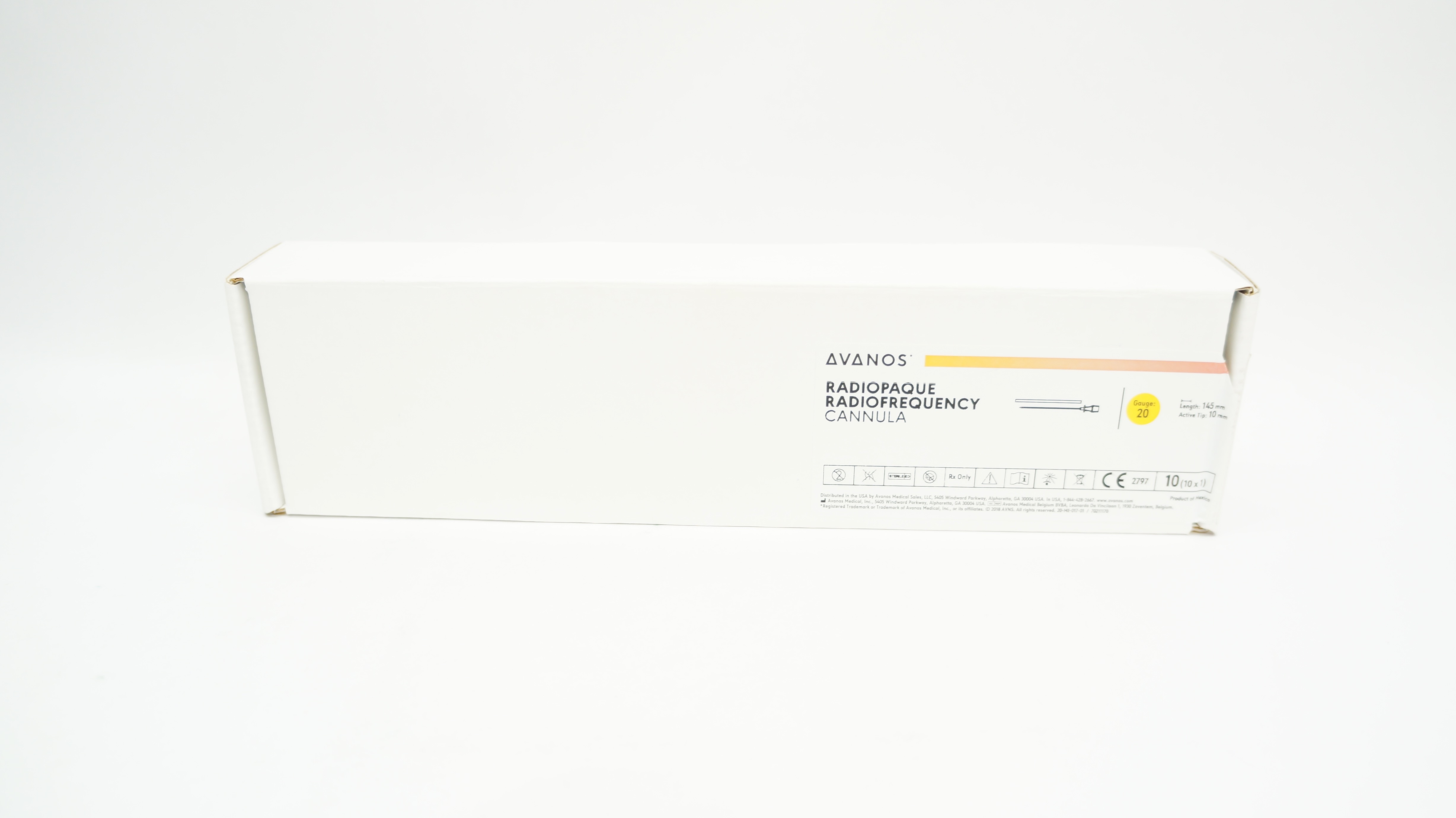 Avanos PMF20-145-10 Radiopaque Radiofrequency Cannula 20 x 145mm - Box of 4