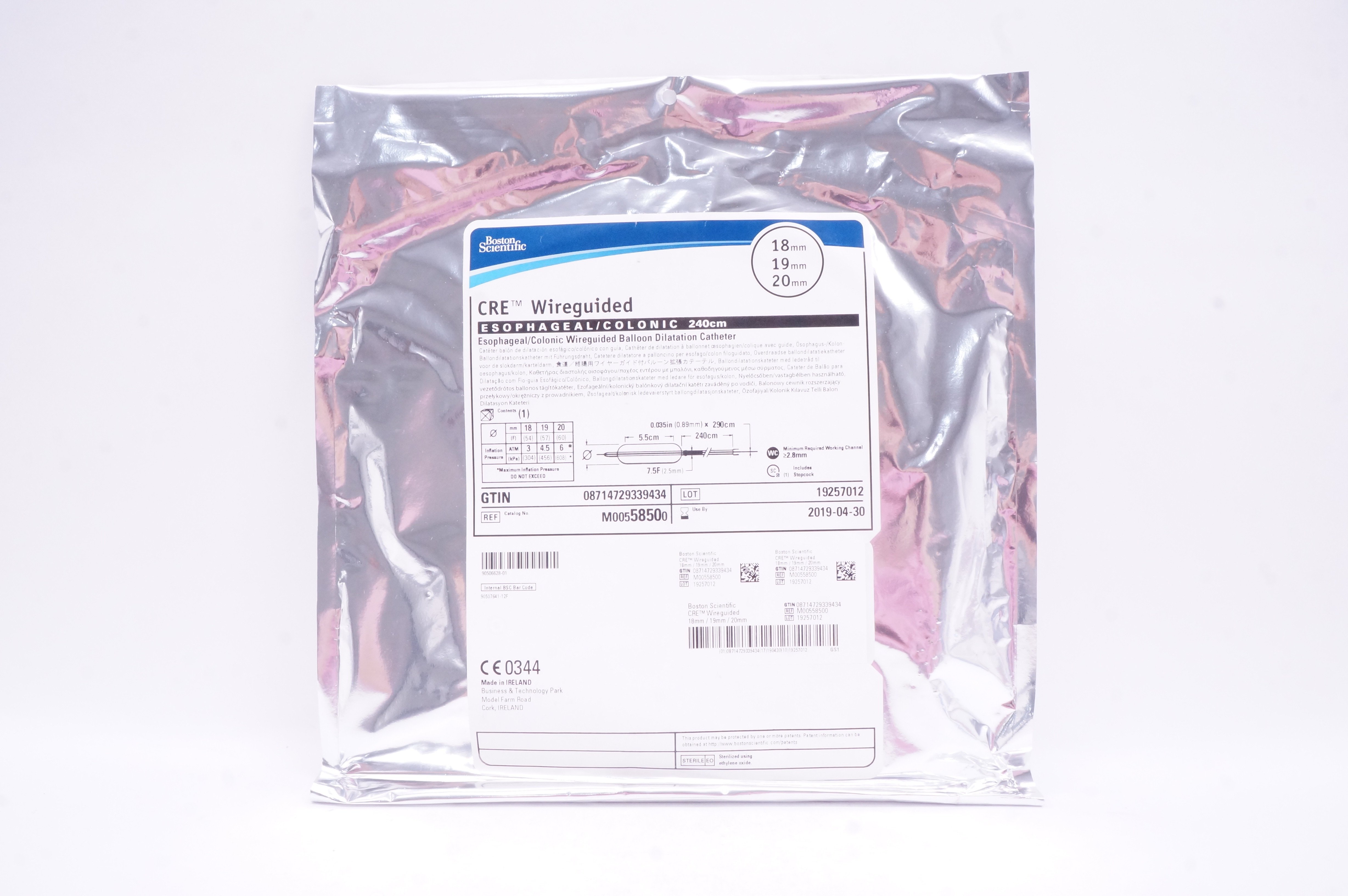 Boston Scientific 5850 CRE Wireguided Dilatation Cath. 18 x 19 x 20mm (x)