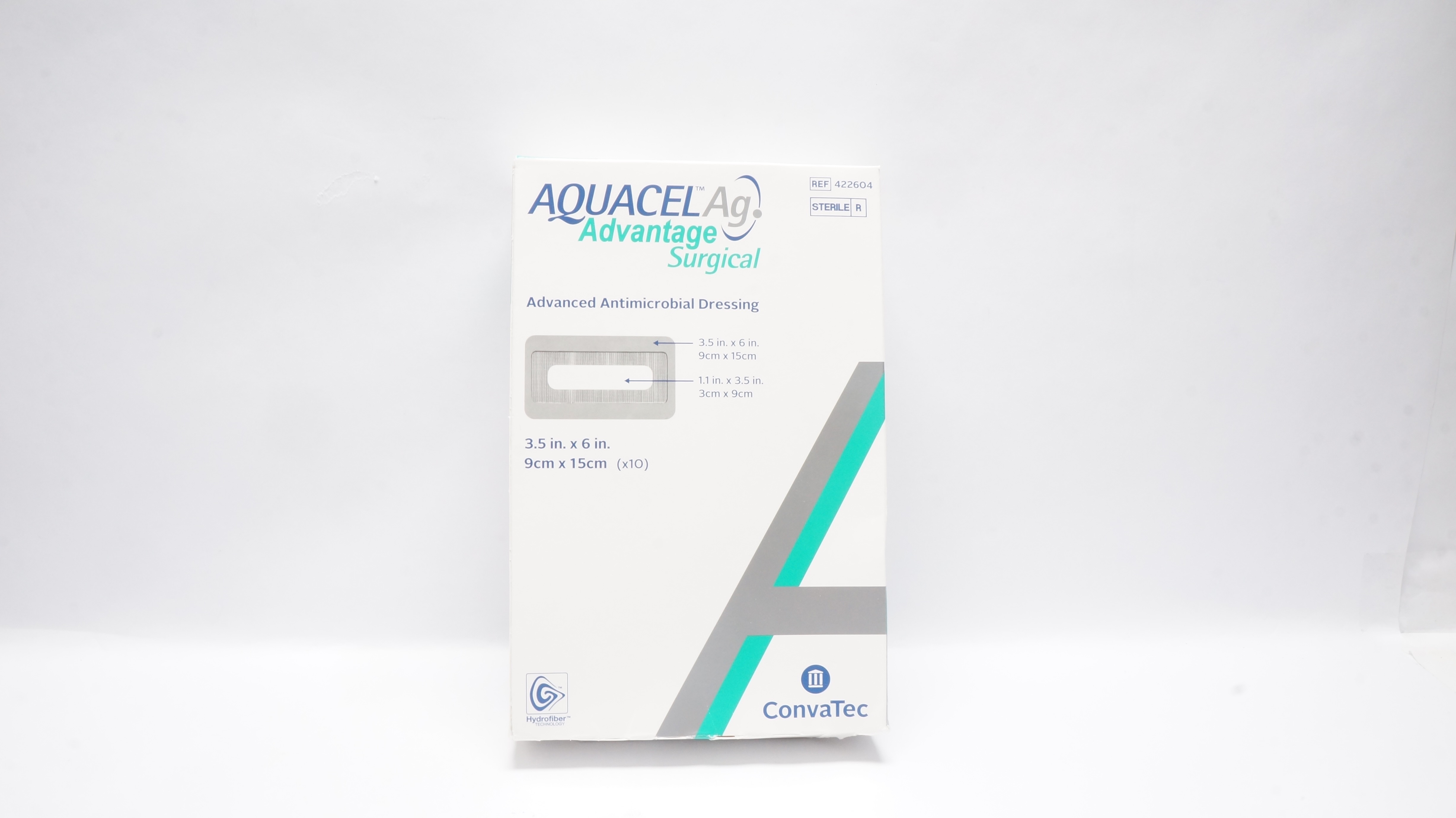 ConvaTec 422604 Aquacel Ag Antimicrobial Dressing 3.5inch x 6inch (x) - Box of 9