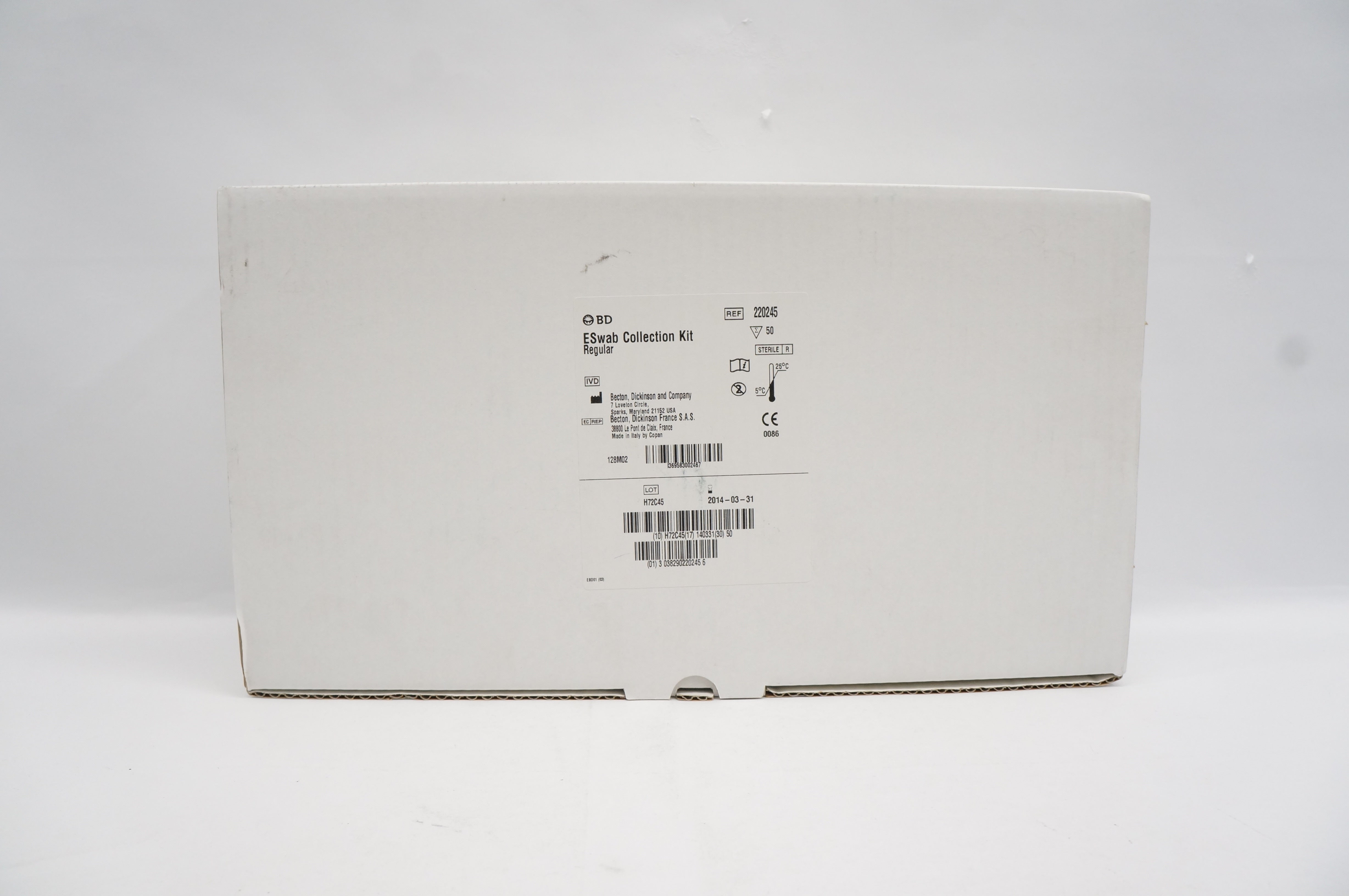 BD 220245 ESwab Collection Kit, Regular (x) - Box of 50