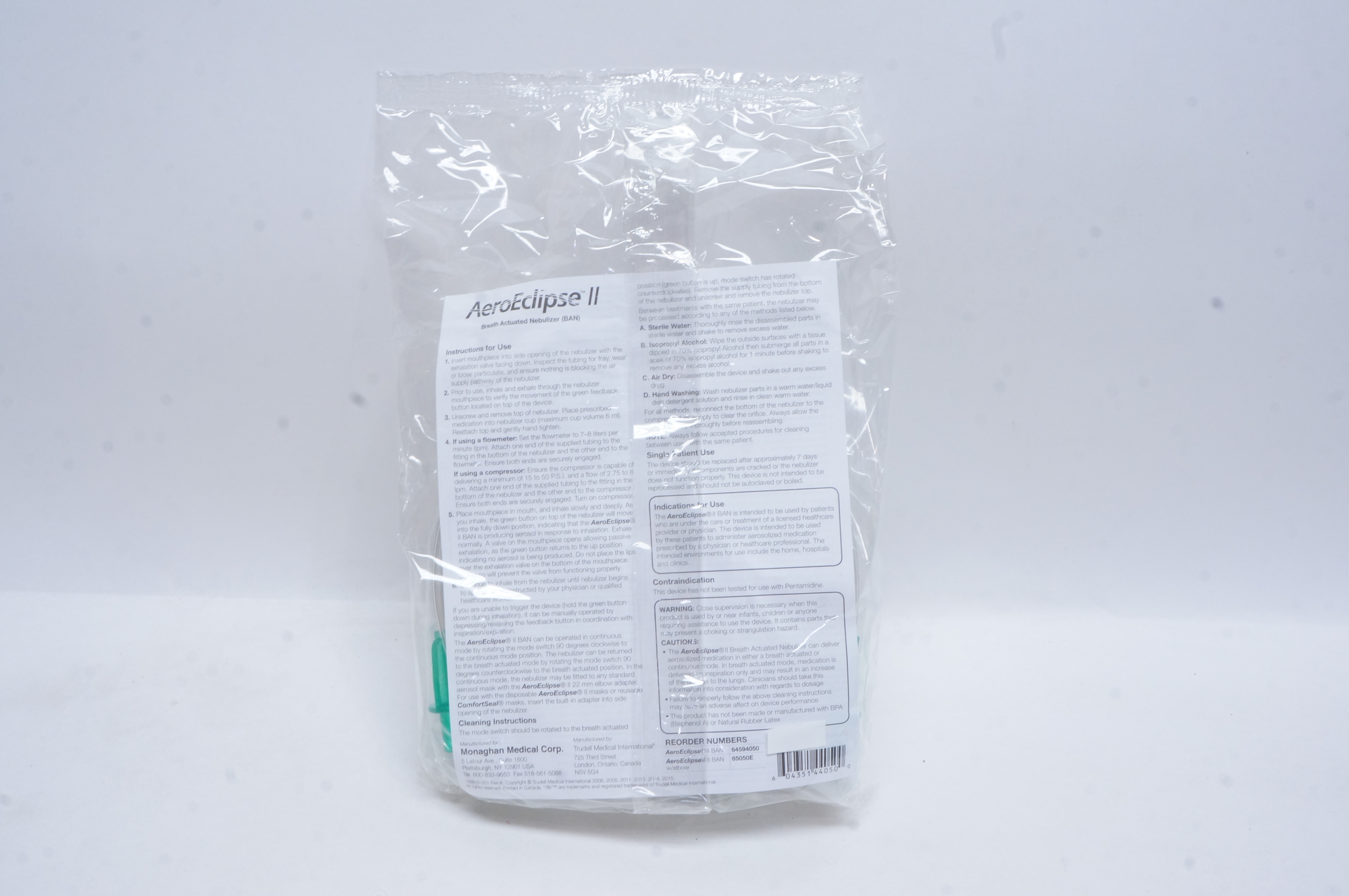 Monaghan Medical 65050E AeroEclipse II Breath Actuated Nebulizer Ban