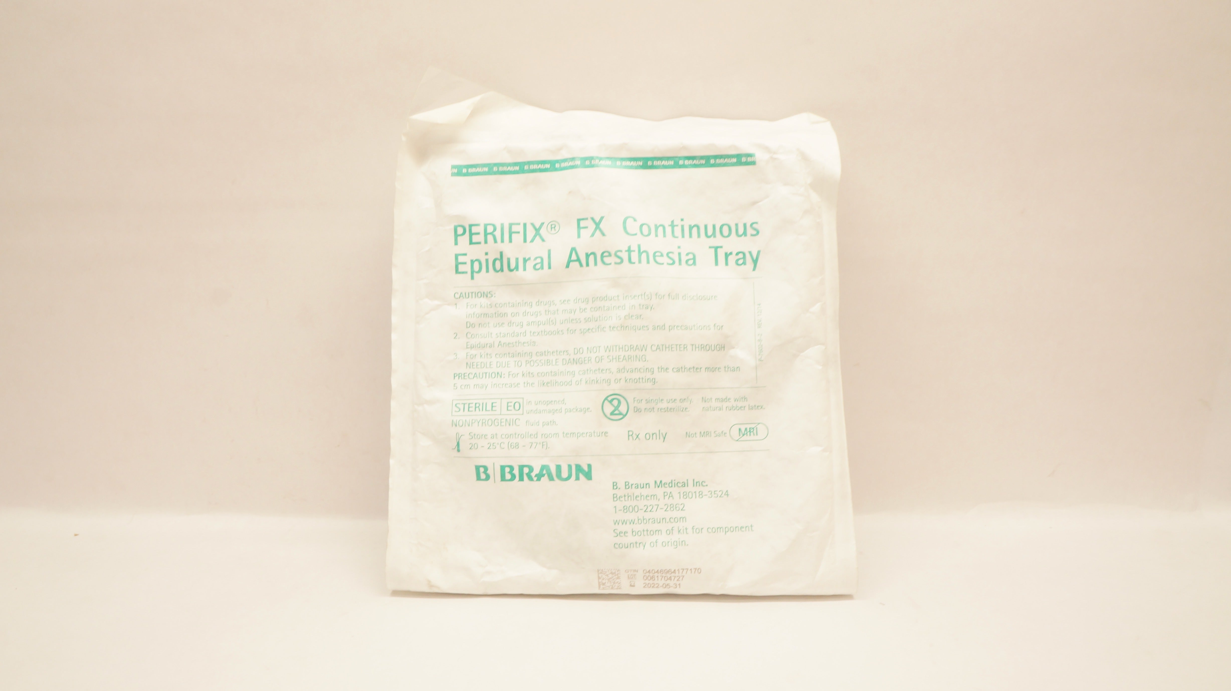 Braun 332077 Perifix FX Continuous Epidural Anesthesia Tray (x)
