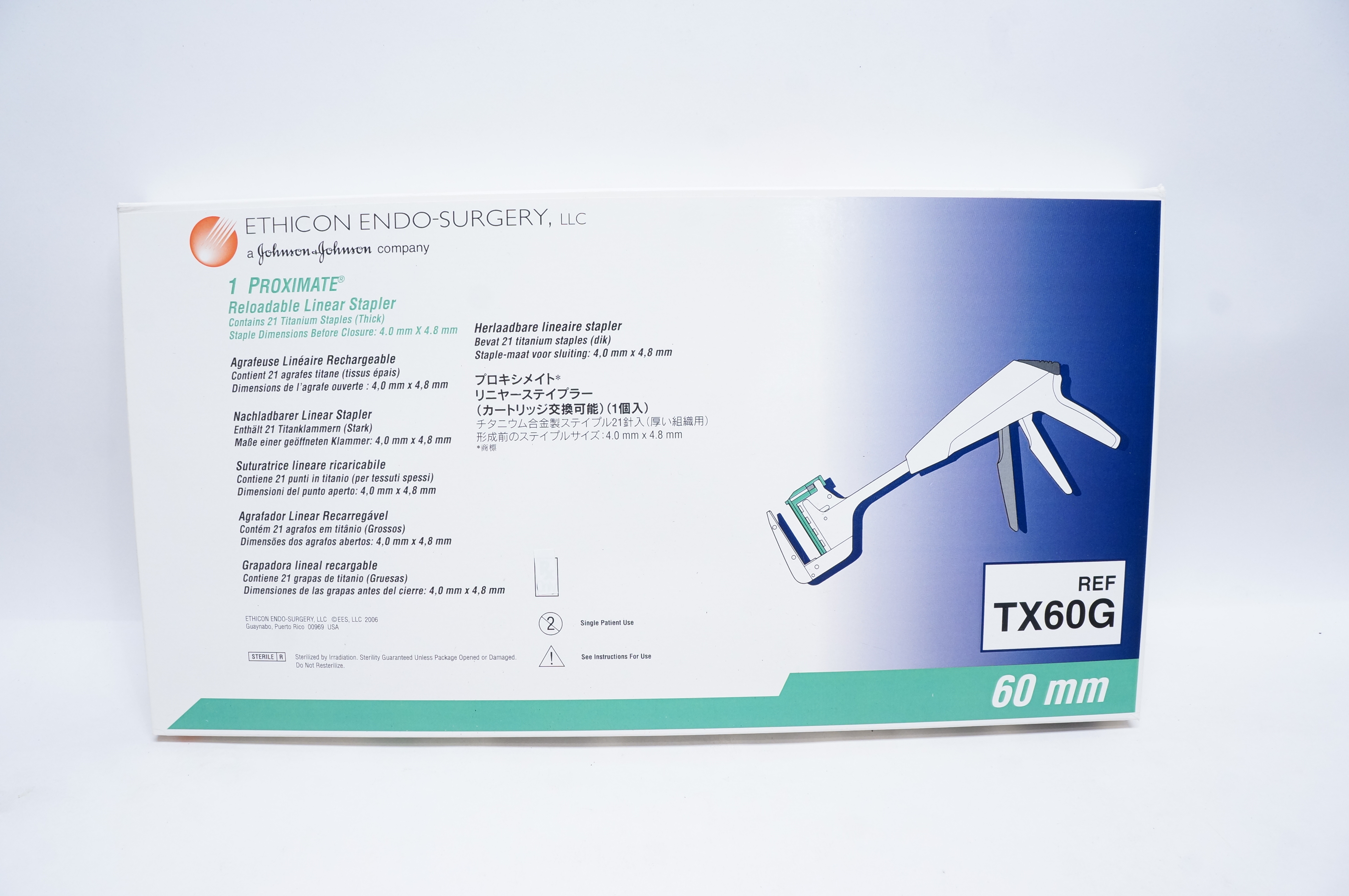 Ethicon TX60G Proximate Reloadable Linear Stapler 60mm (x)