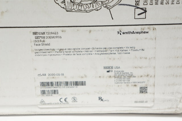 Smith & Nephew 7209463 Disposable Full-Face Shield - Case of 50