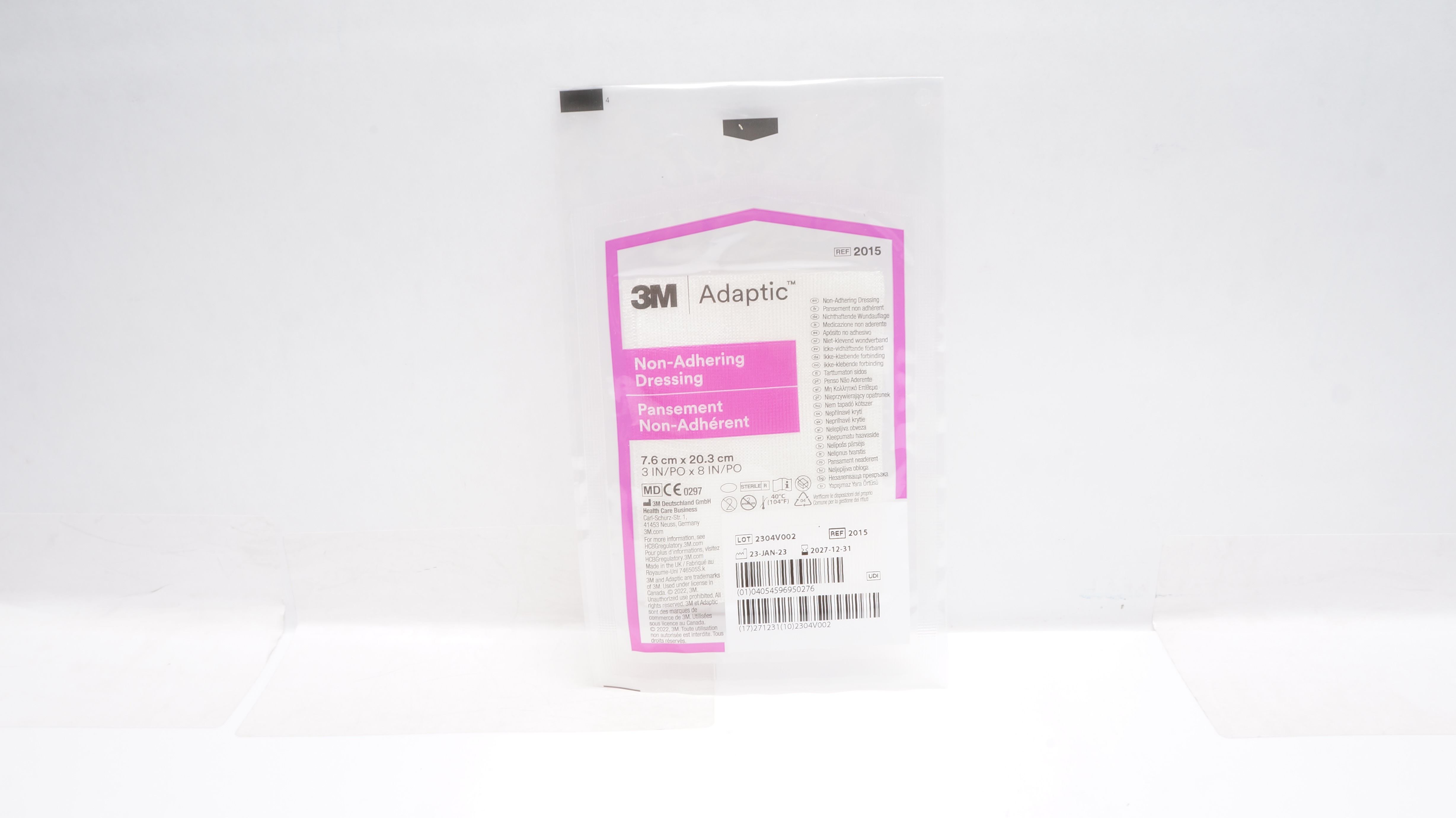 3M 2015 Adaptic Non-Adhering Dressing 3inch x 8inch