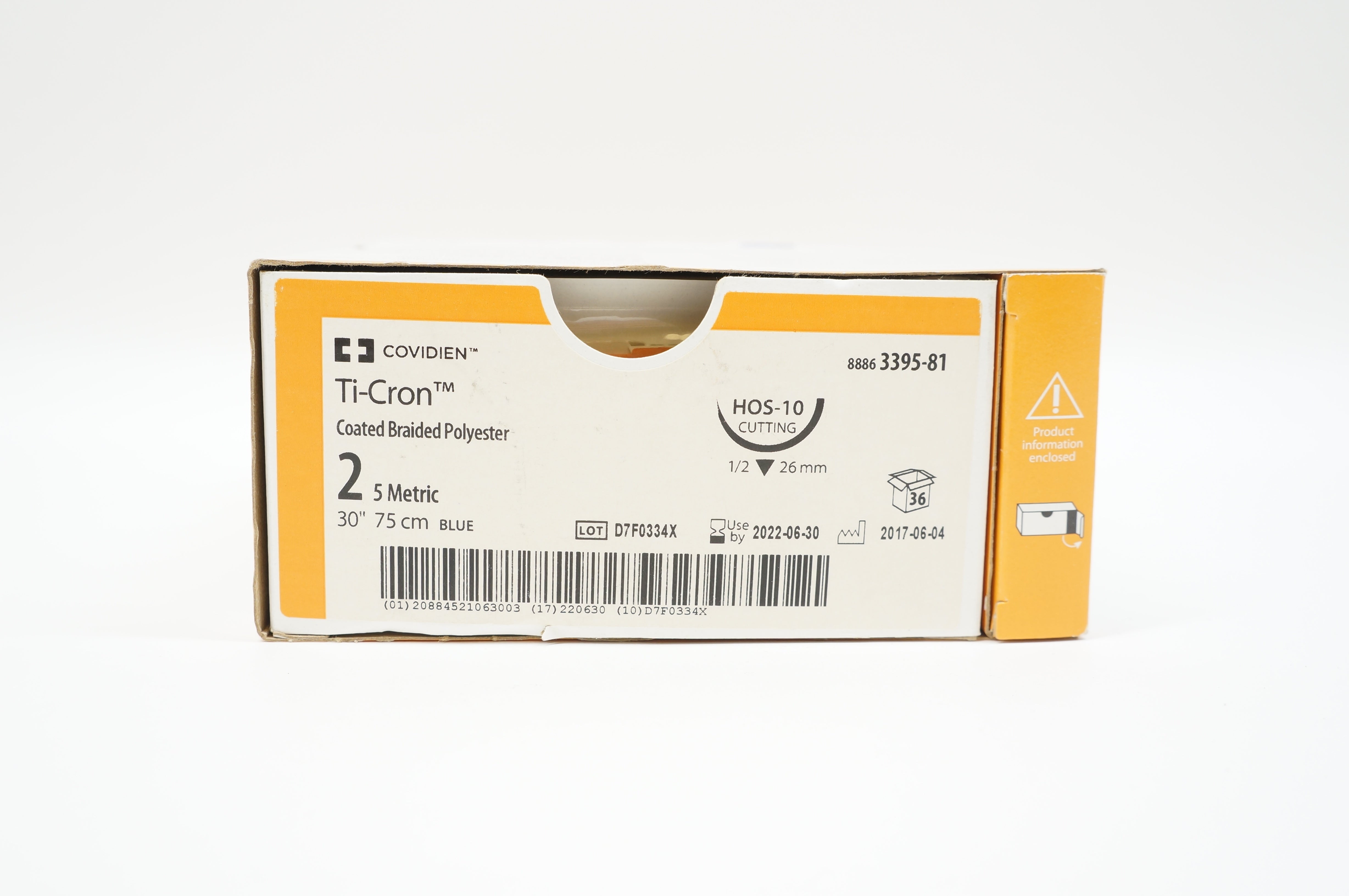 Covidien 88863395-81 2 Ti-Cron, HOS-10 Cutting,1/2 26mm, 30inch - Box of 36