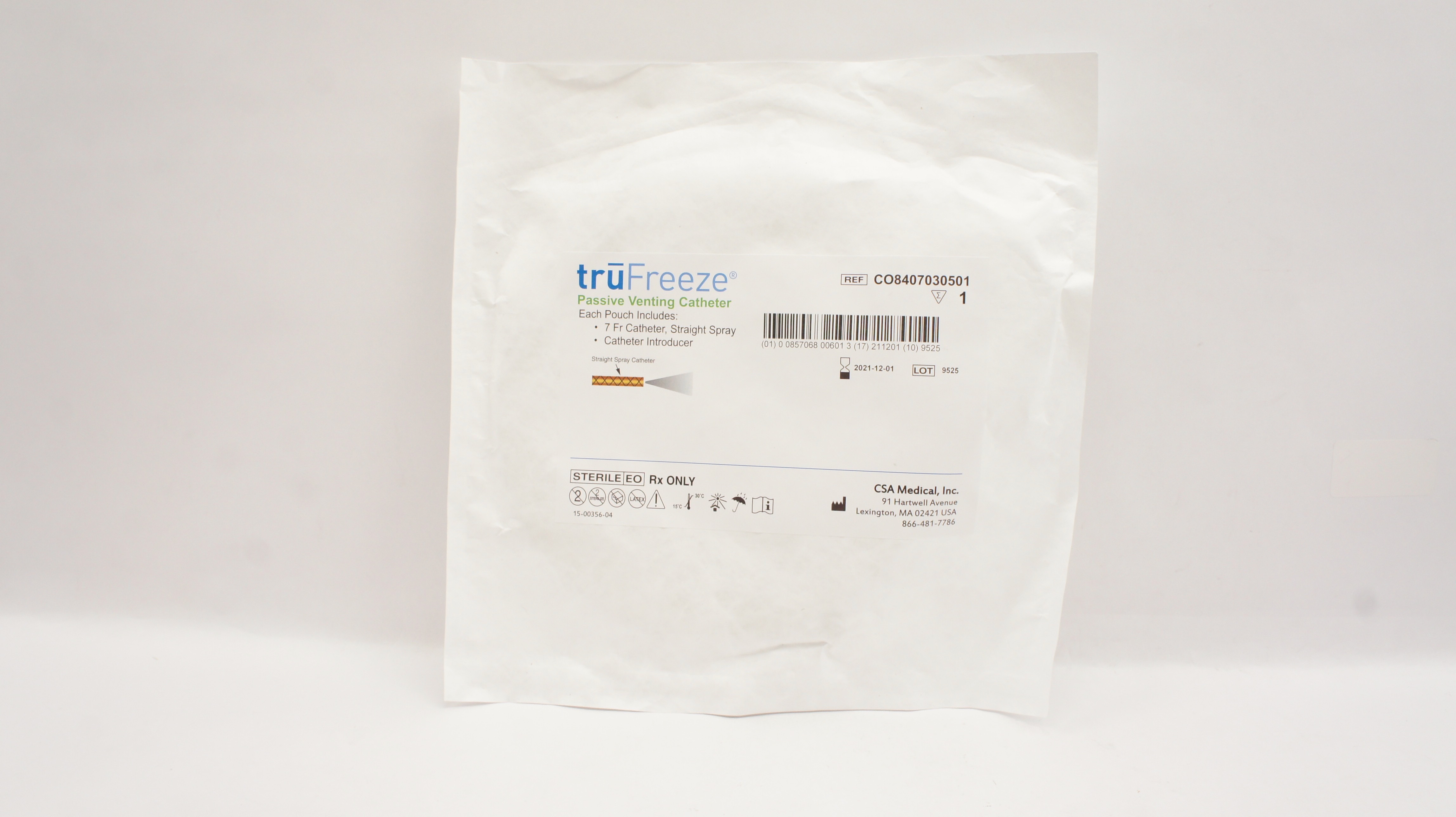 TruFreeze CO8407030501 CSA Medical Passive Venting Cath. Straight Spray 7Fr (x)