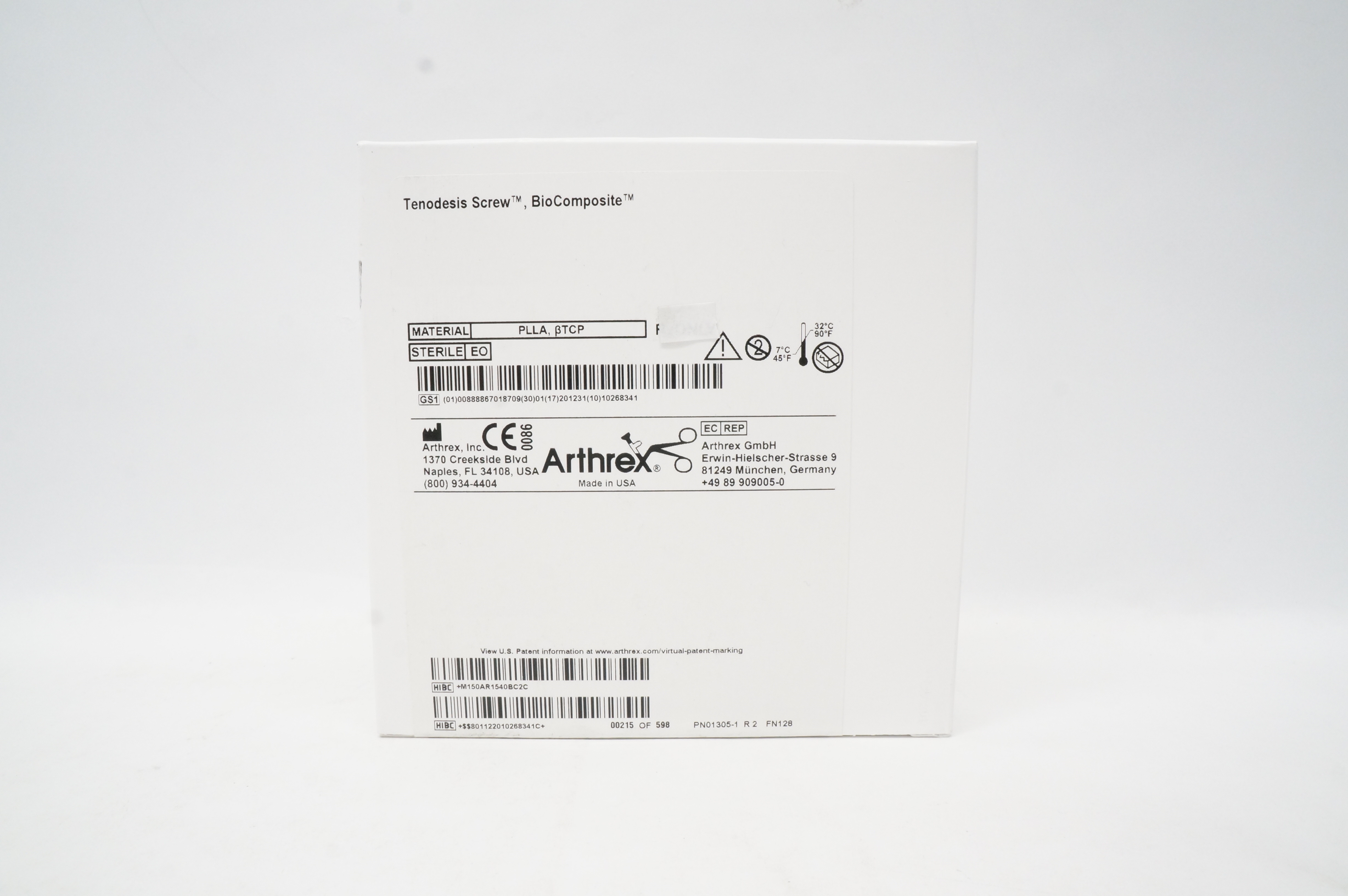 Arthrex AR-1540BC Tenodesis Screw, BioComposite 4 x 10mm (x)