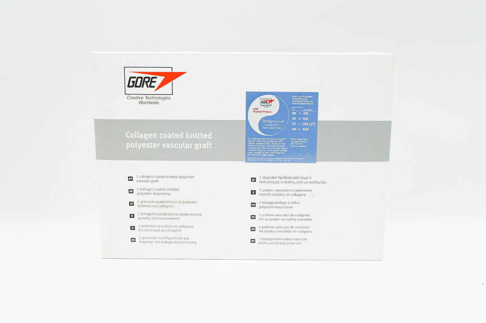 Gore SK001820 Collagen Coated Knitted Polyester Vascular Graft 18mm x 20cm (x)
