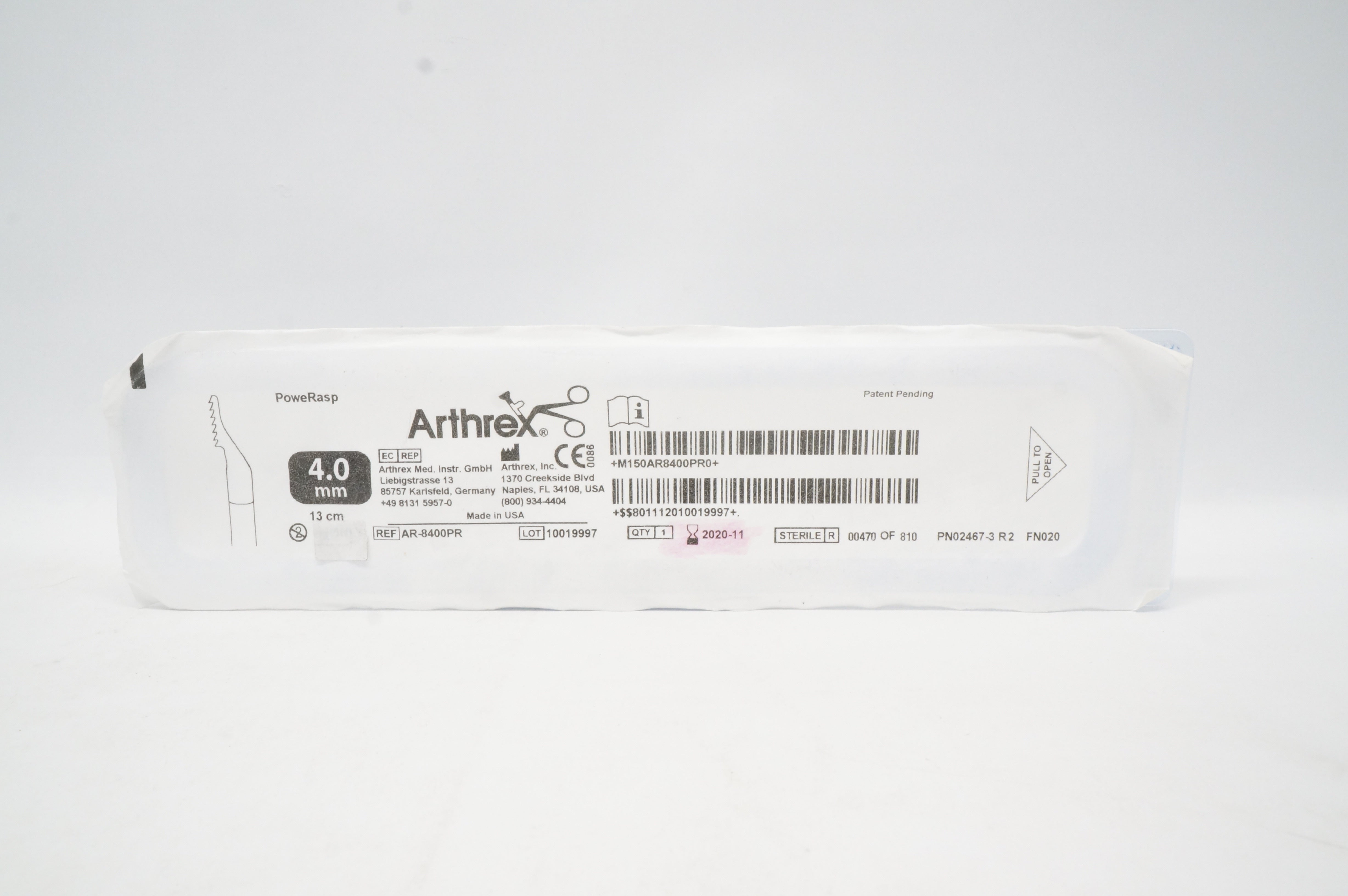 Arthrex AR-8400PR PoweRasp 4.0mm x 13 cm (x)