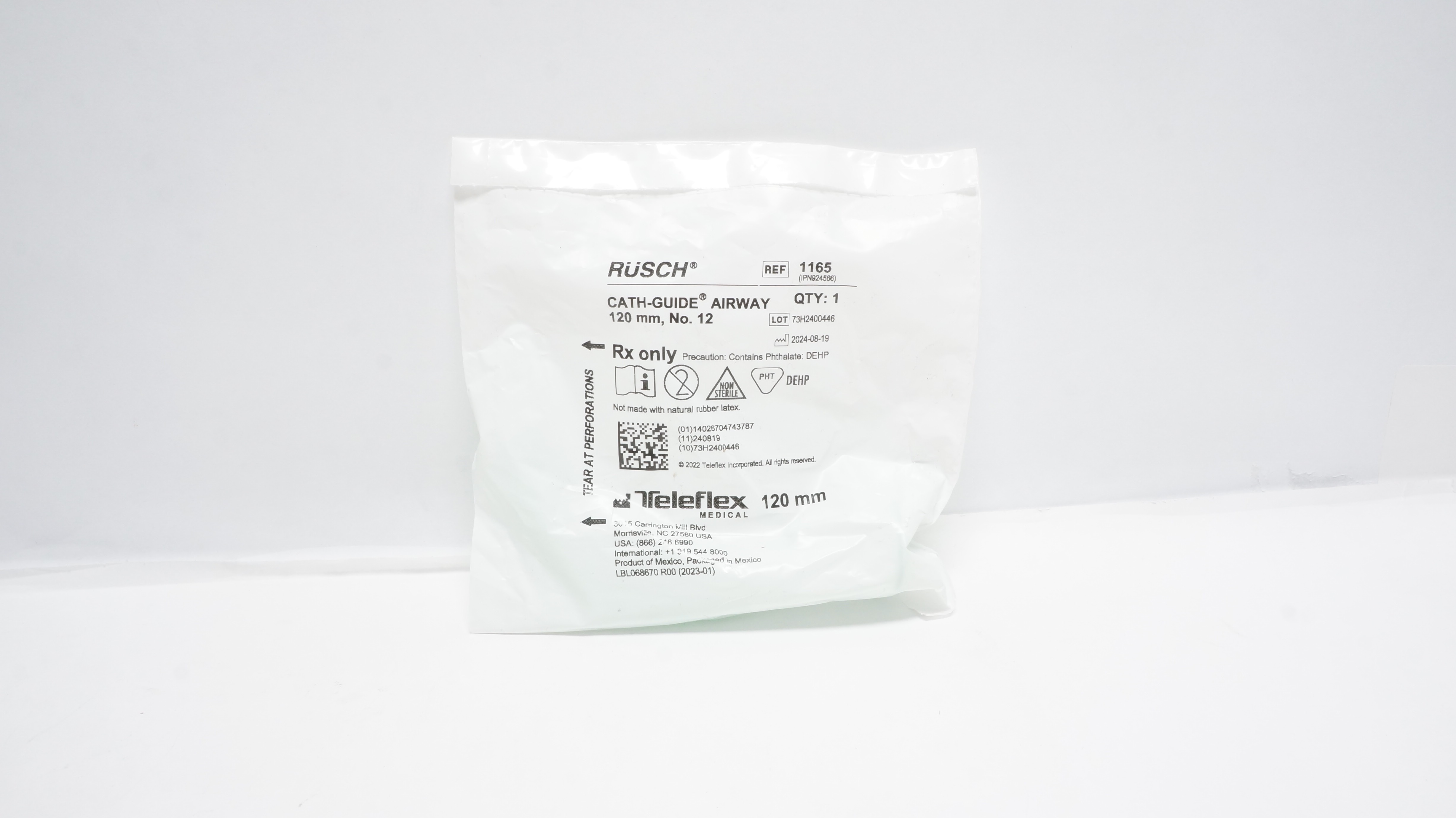 Teleflex 1165 RUSH Cath-Guide Airway, 120 mm, No.12